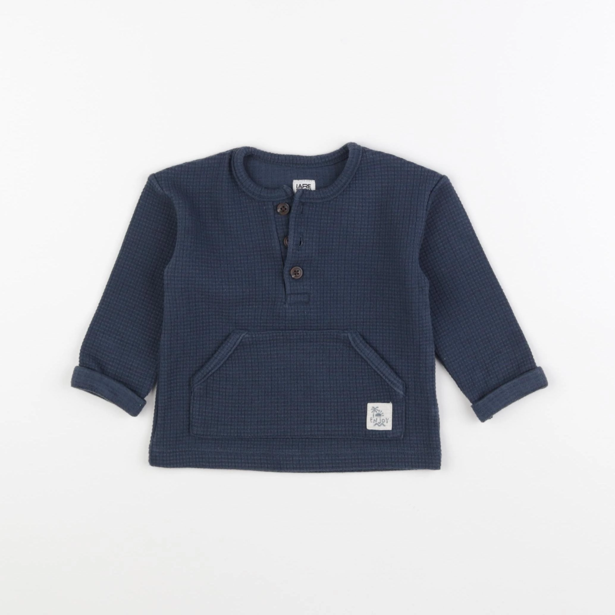 La Redoute - sweat bleu - 12 mois