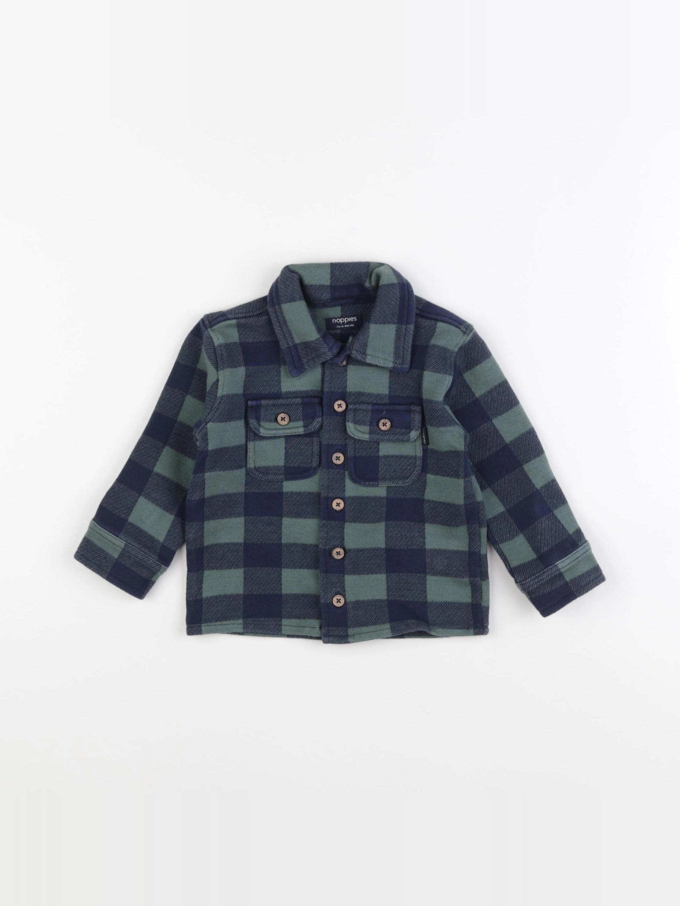 Noppies - chemise vert - 6/9 mois