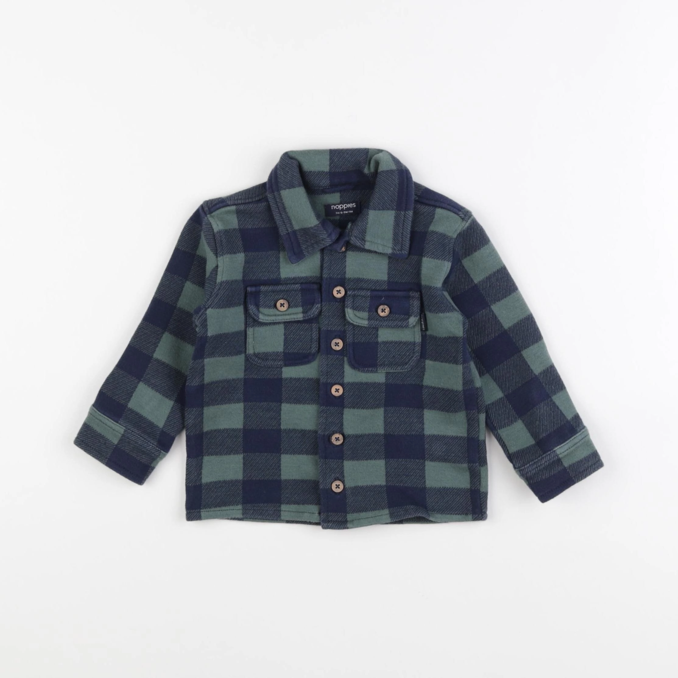 Noppies - chemise vert - 6/9 mois