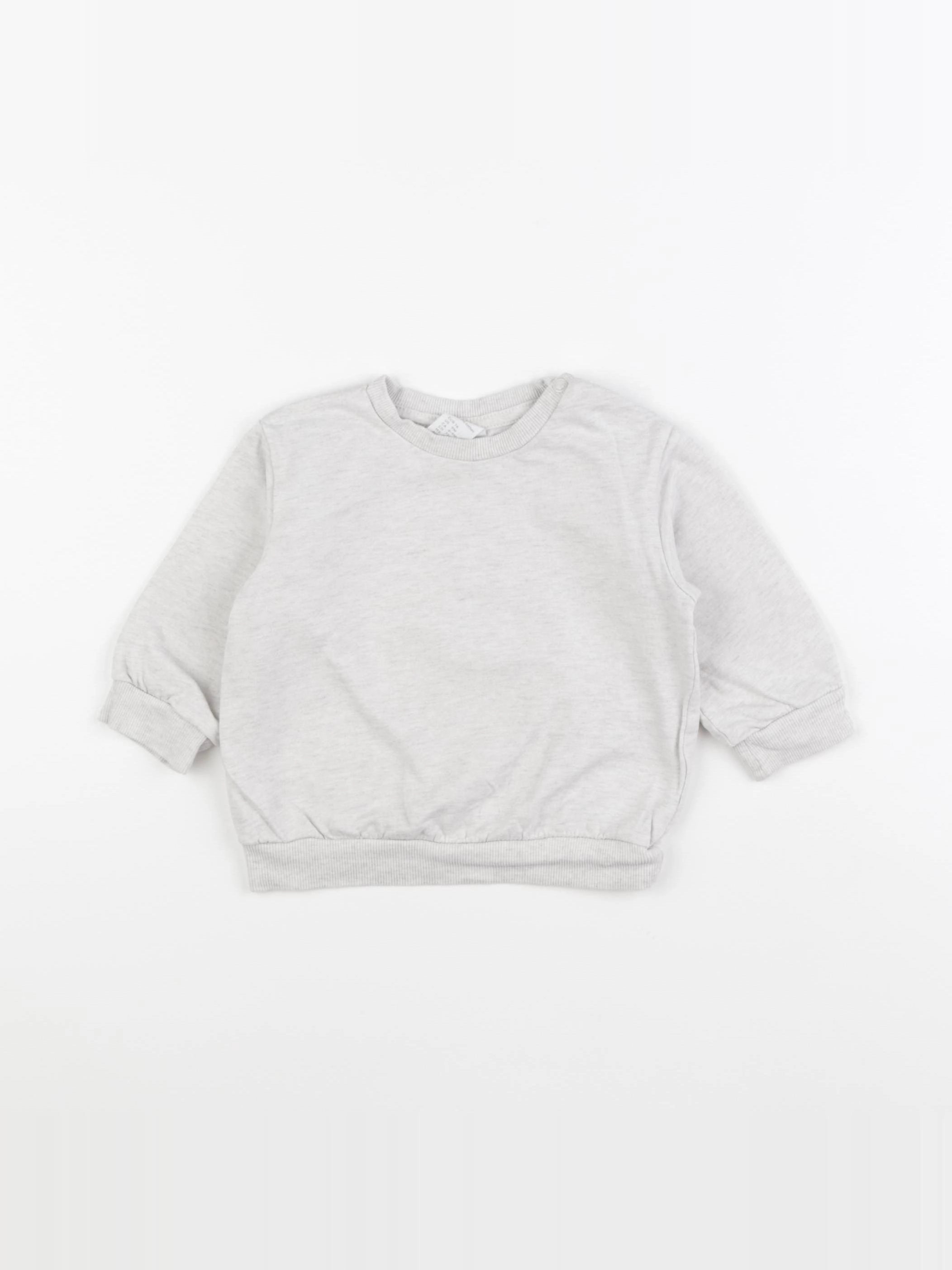 H&M - sweat beige - 6/9 mois