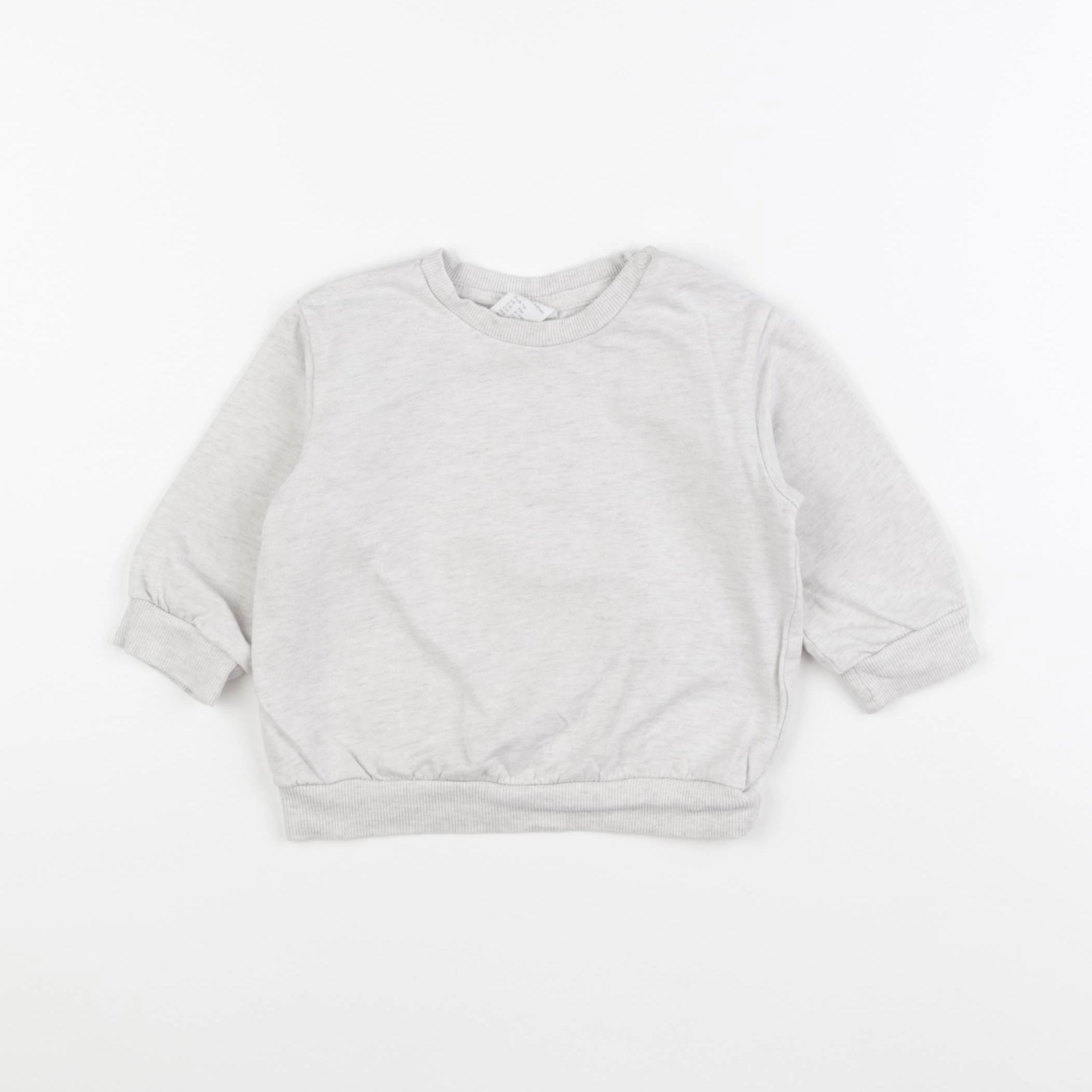 H&M - sweat beige - 6/9 mois