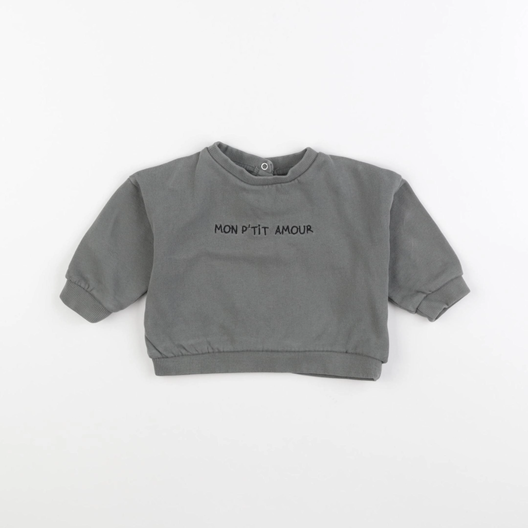 Vertbaudet - sweat vert - 9 mois