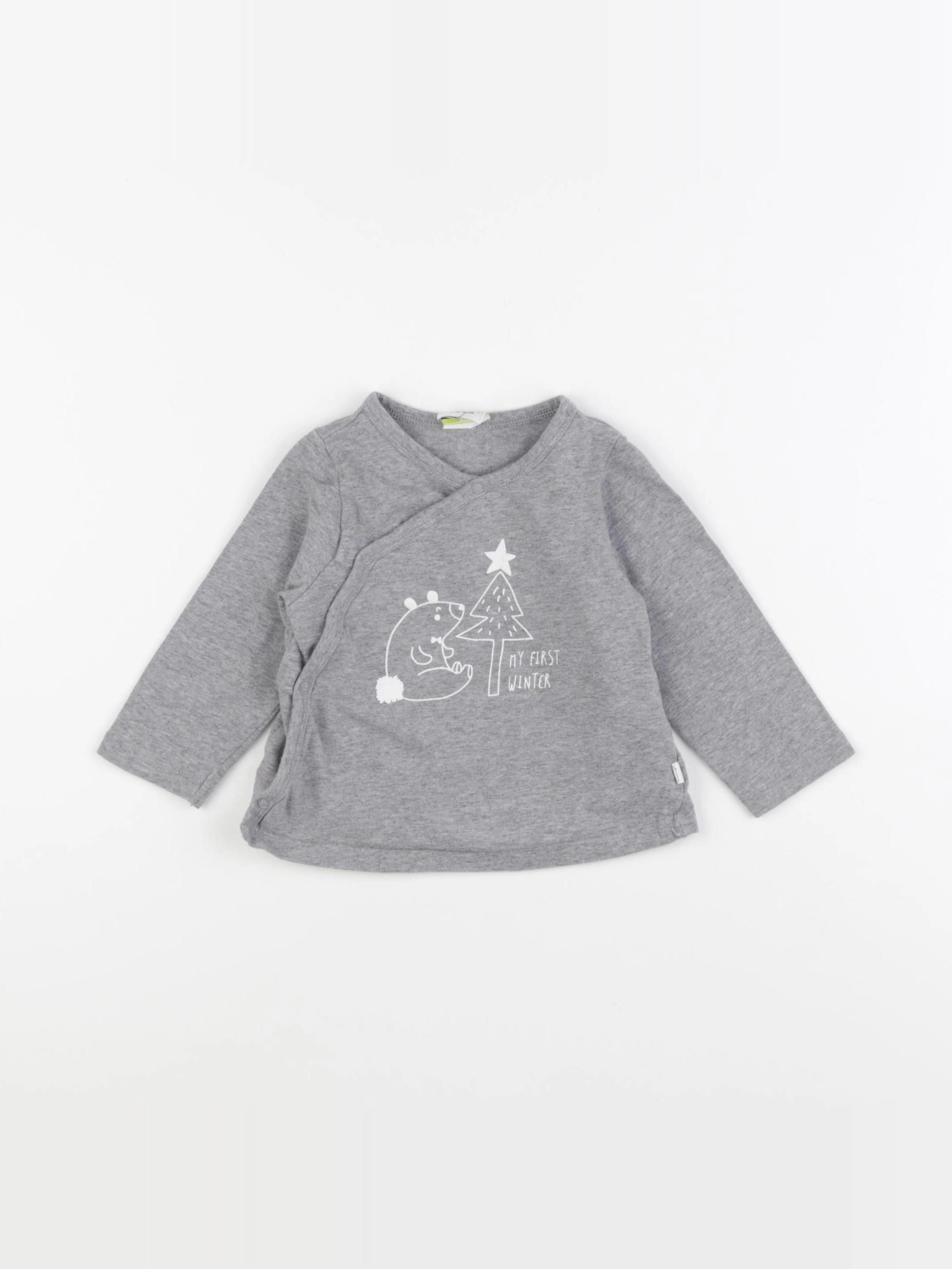 Tape à l'oeil - tee-shirt gris - 12 mois
