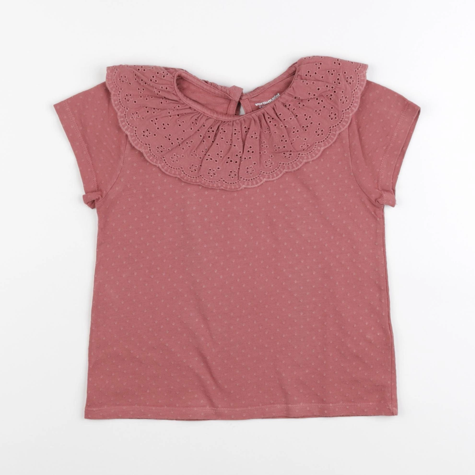 Vertbaudet - tee-shirt rose - 6 ans