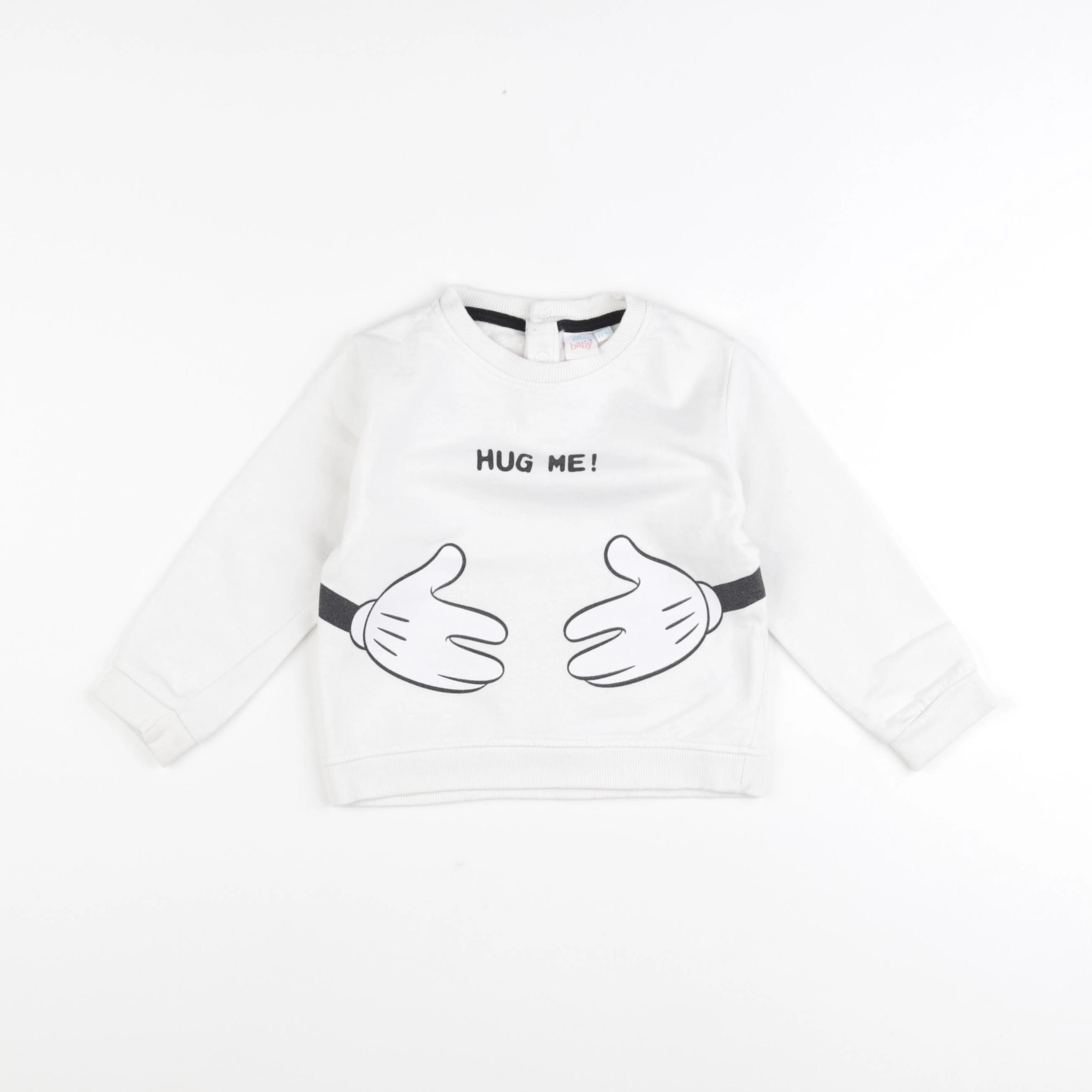 Vertbaudet - sweat blanc - 18 mois