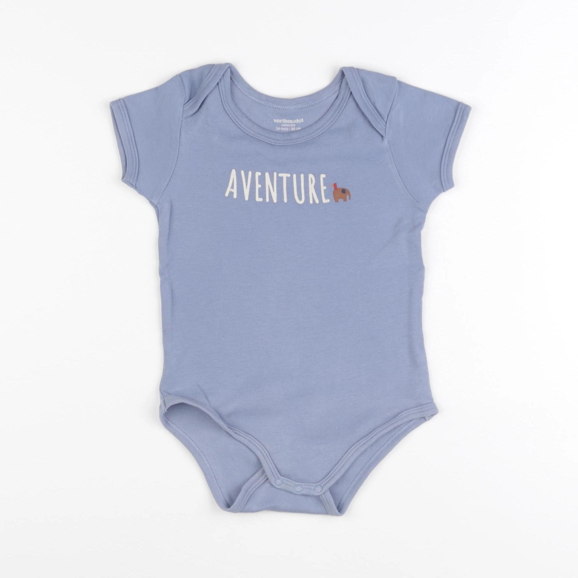 Vertbaudet - body bleu - 24 mois
