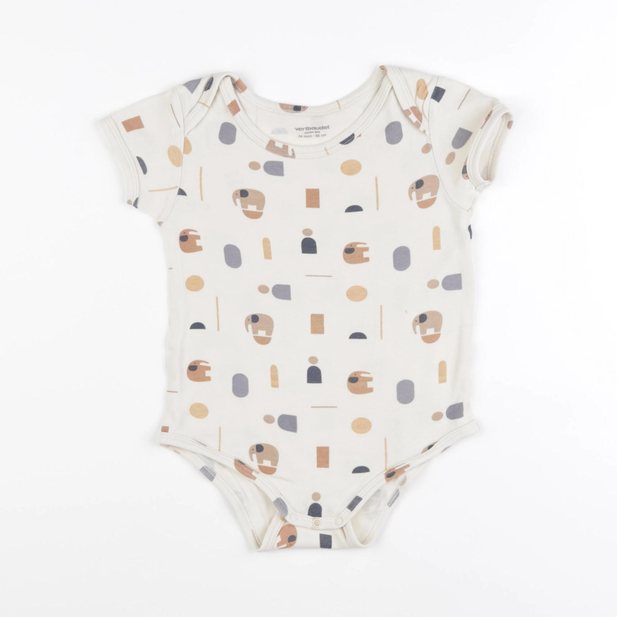 Vertbaudet - body beige - 24 mois