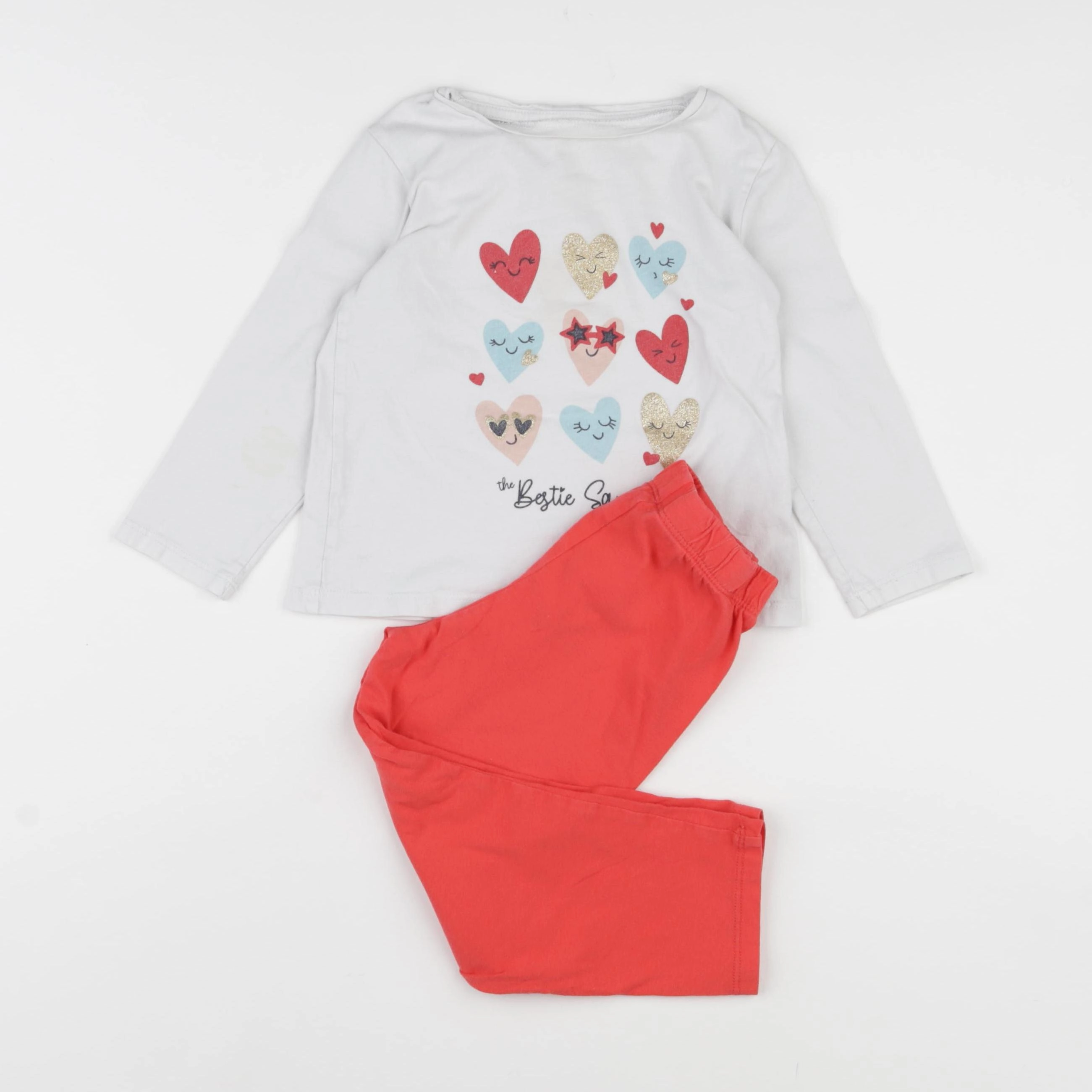 Vertbaudet - pyjama coton blanc - 3 ans