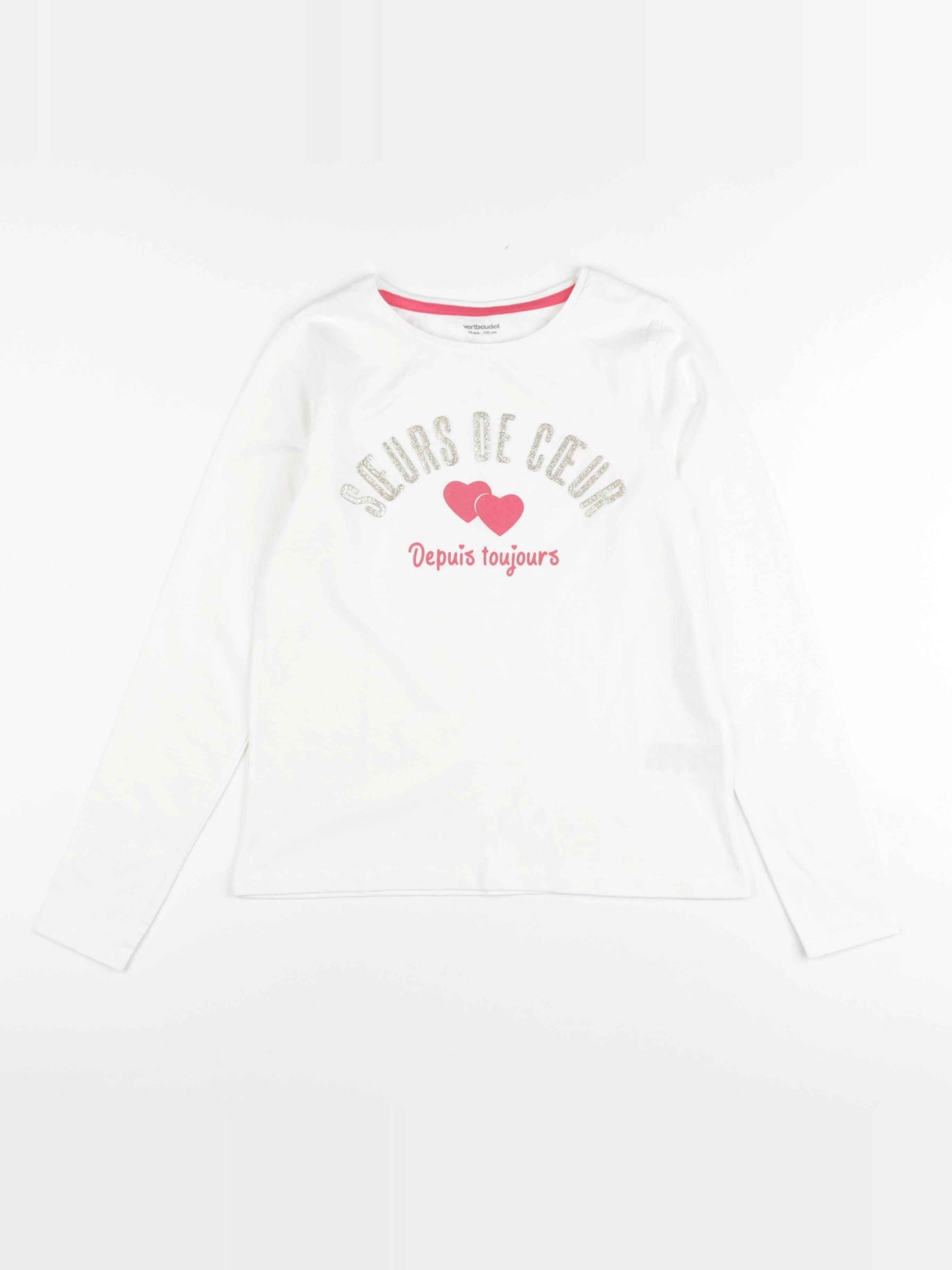 Vertbaudet - tee-shirt blanc - 10 ans
