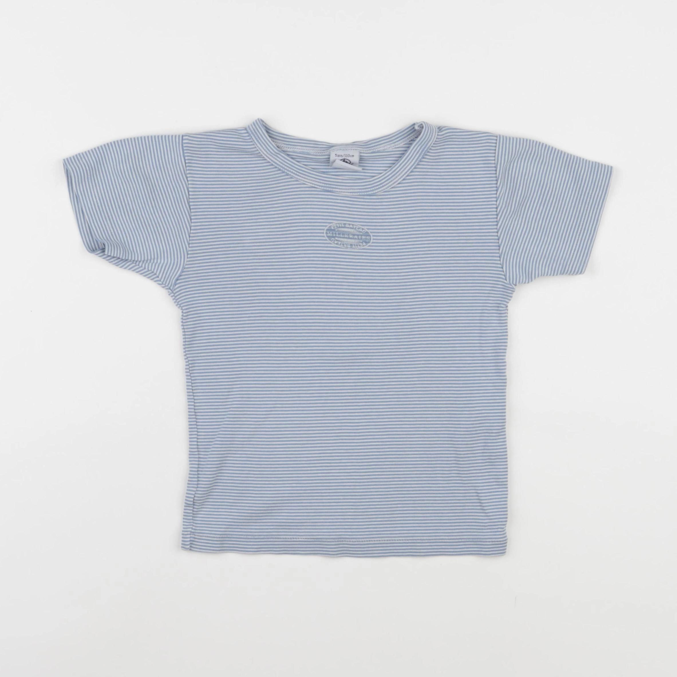 Petit Bateau - maillot de corps bleu - 5 ans