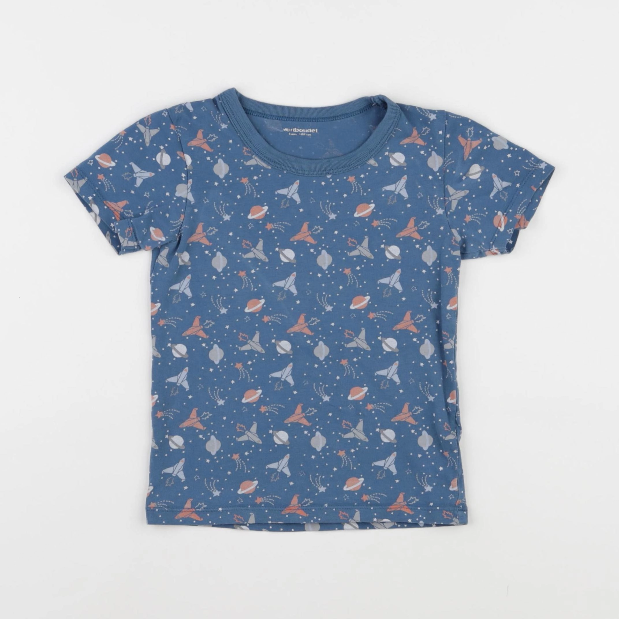 Vertbaudet - maillot de corps bleu - 5 ans