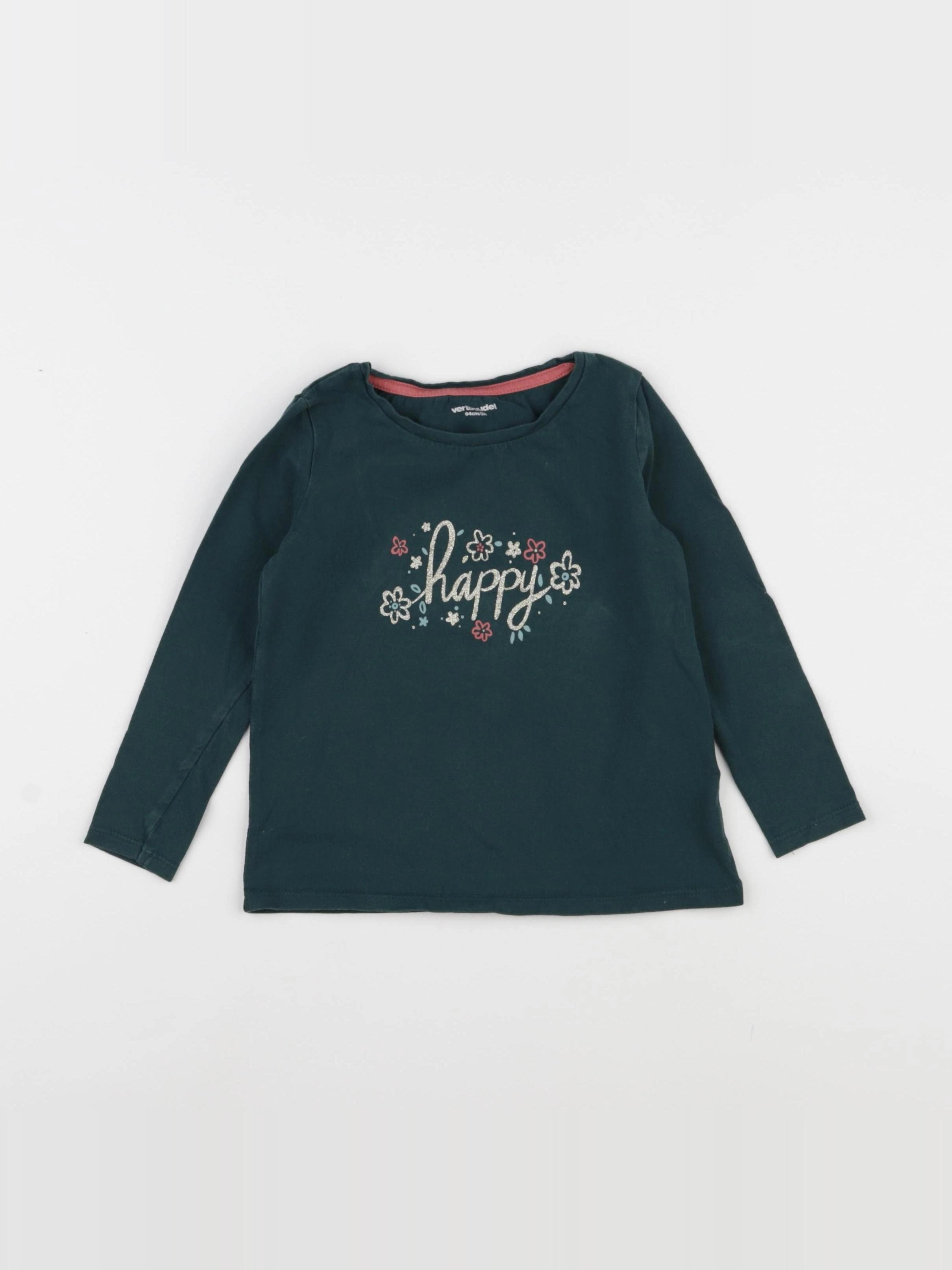 Vertbaudet - tee-shirt vert - 3 ans