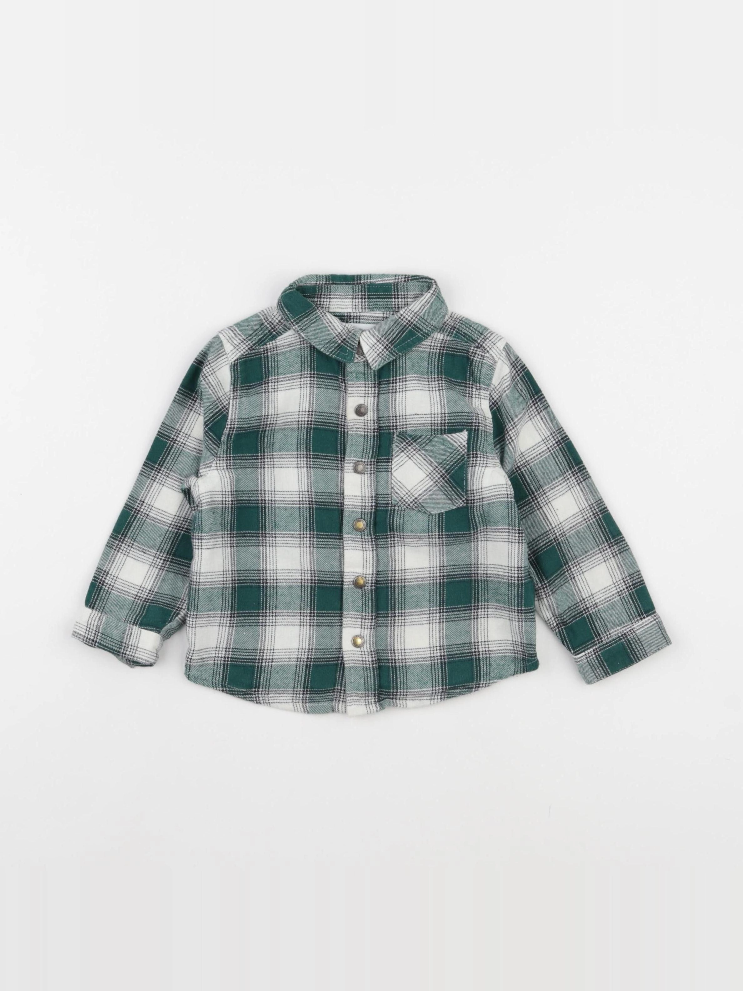 Vertbaudet - chemise vert - 12/18 mois