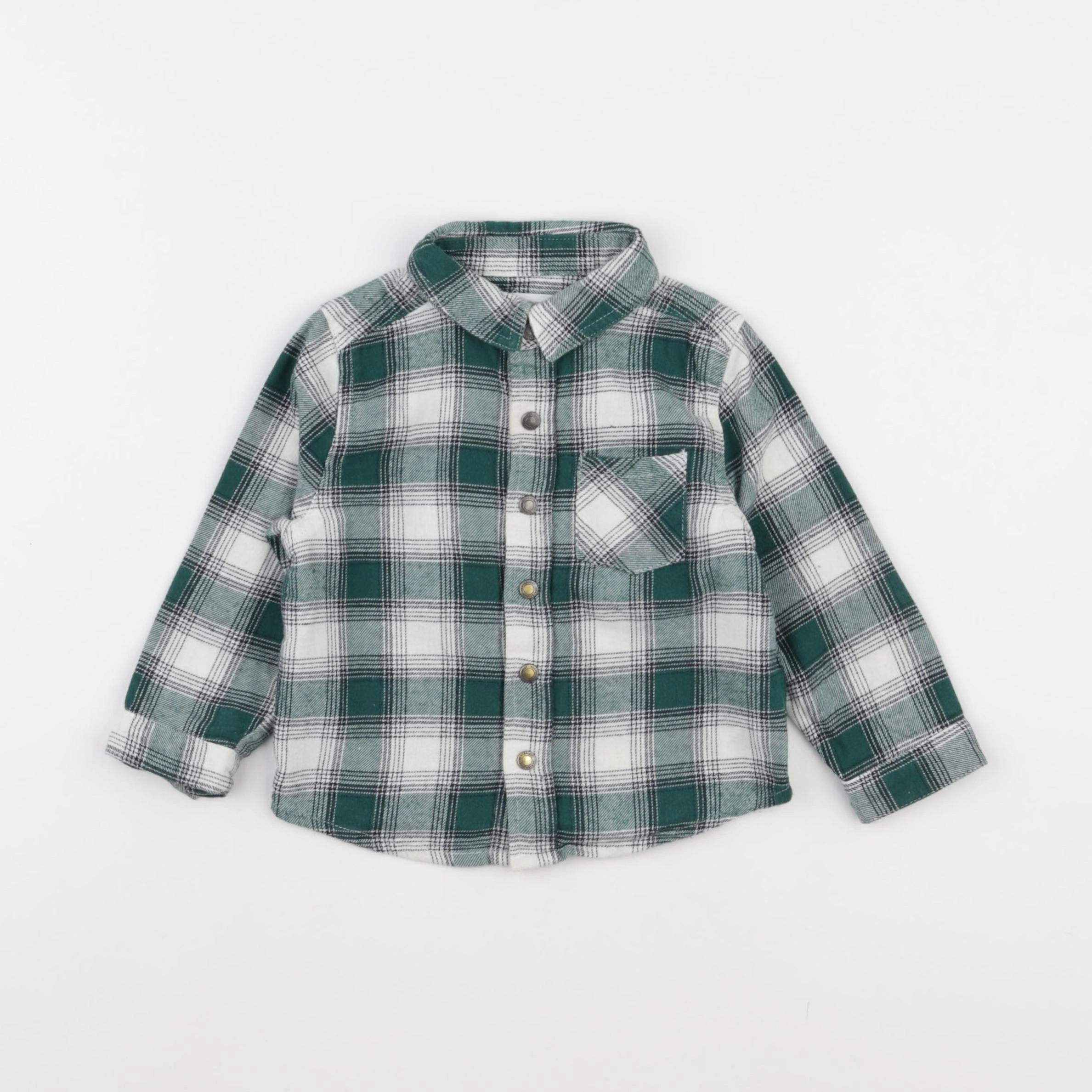 Vertbaudet - chemise vert - 12/18 mois