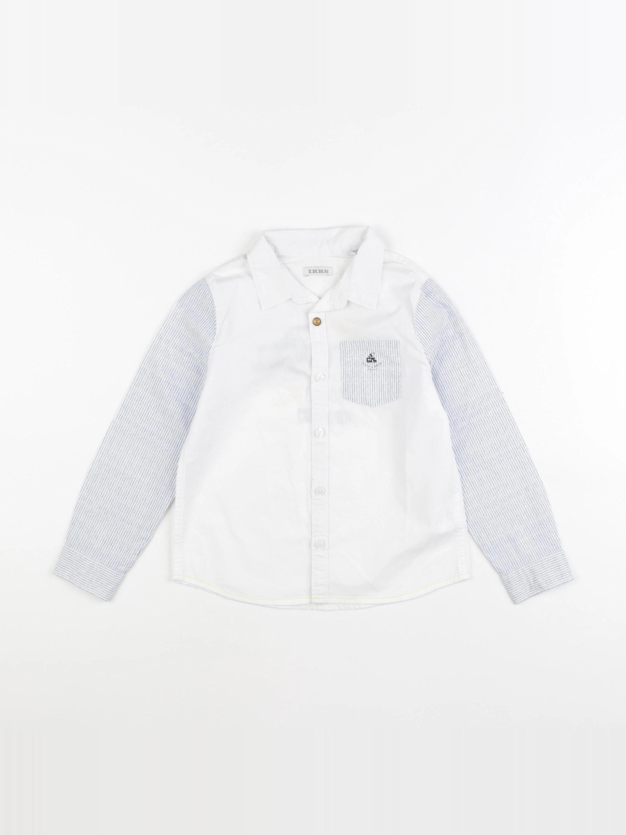 IKKS - chemise imprimé au dos bleu - 4 ans