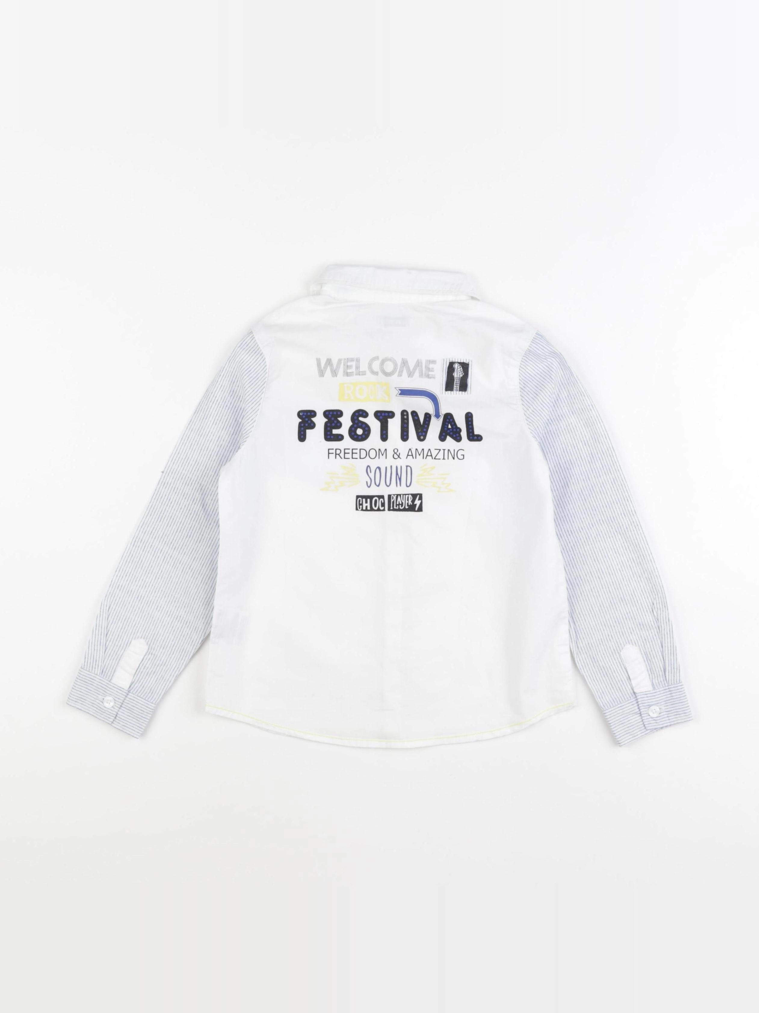 IKKS - chemise imprimé au dos bleu - 4 ans