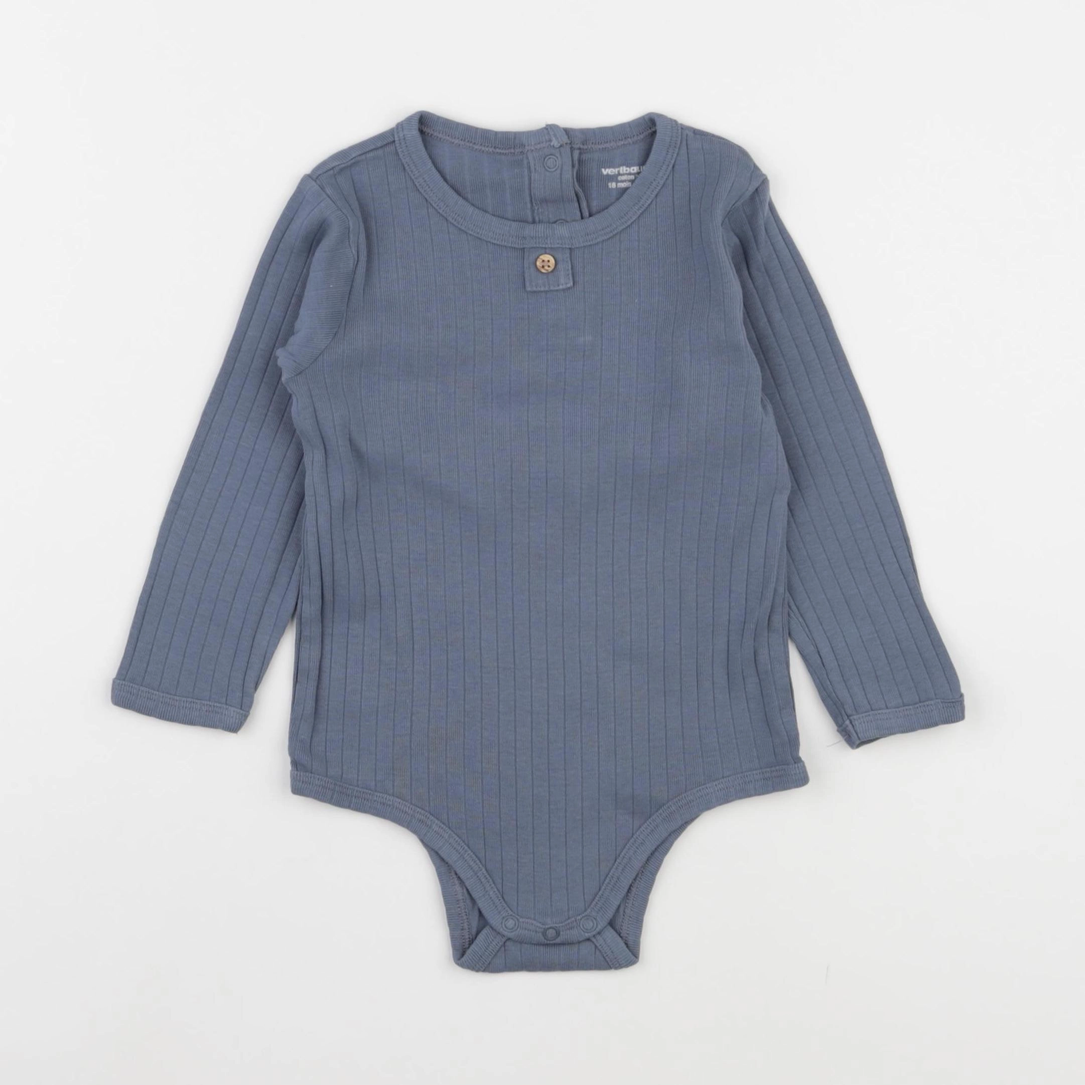 Vertbaudet - body bleu - 18 mois