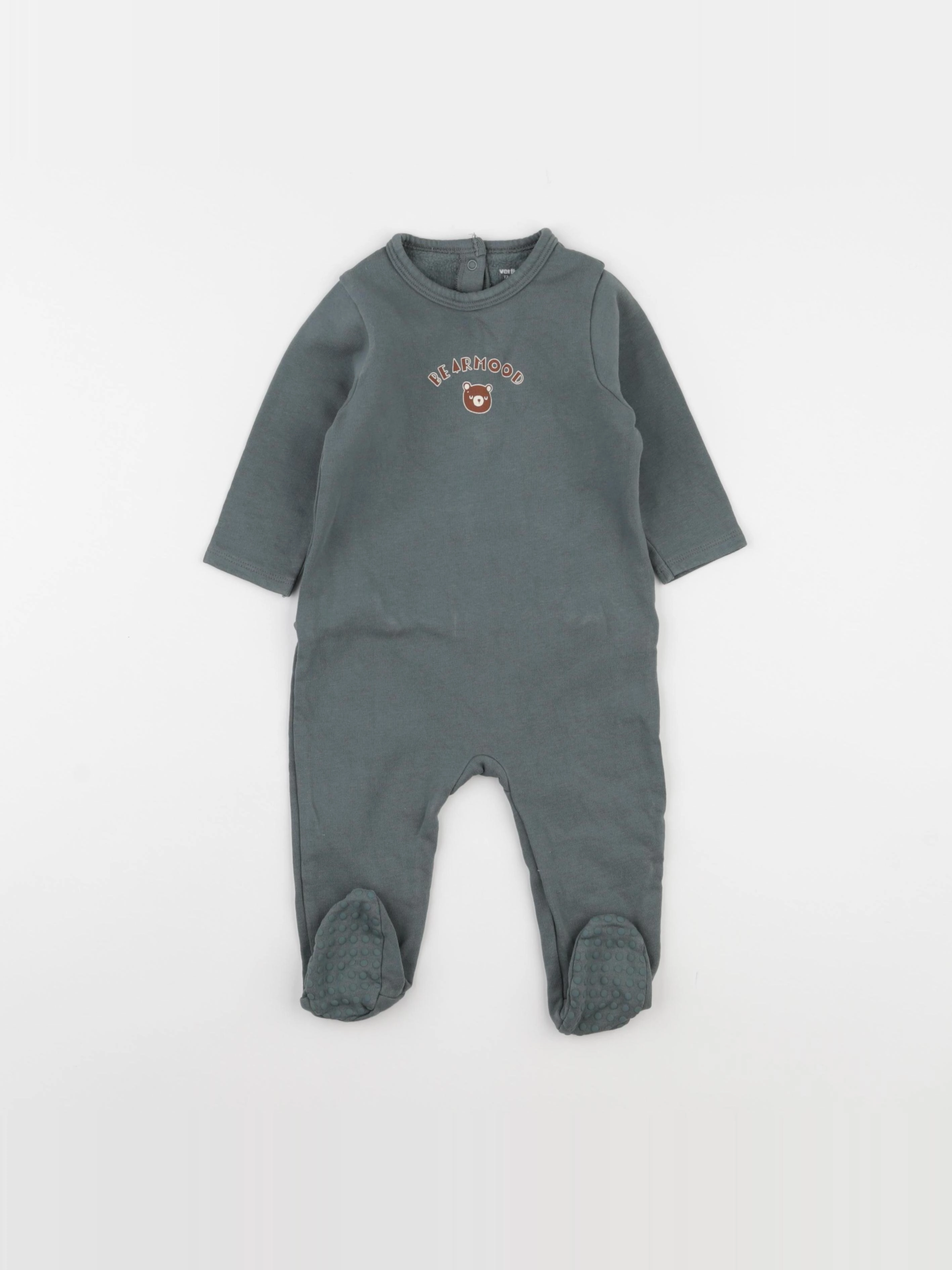 Vertbaudet - pyjama coton vert - 12 mois
