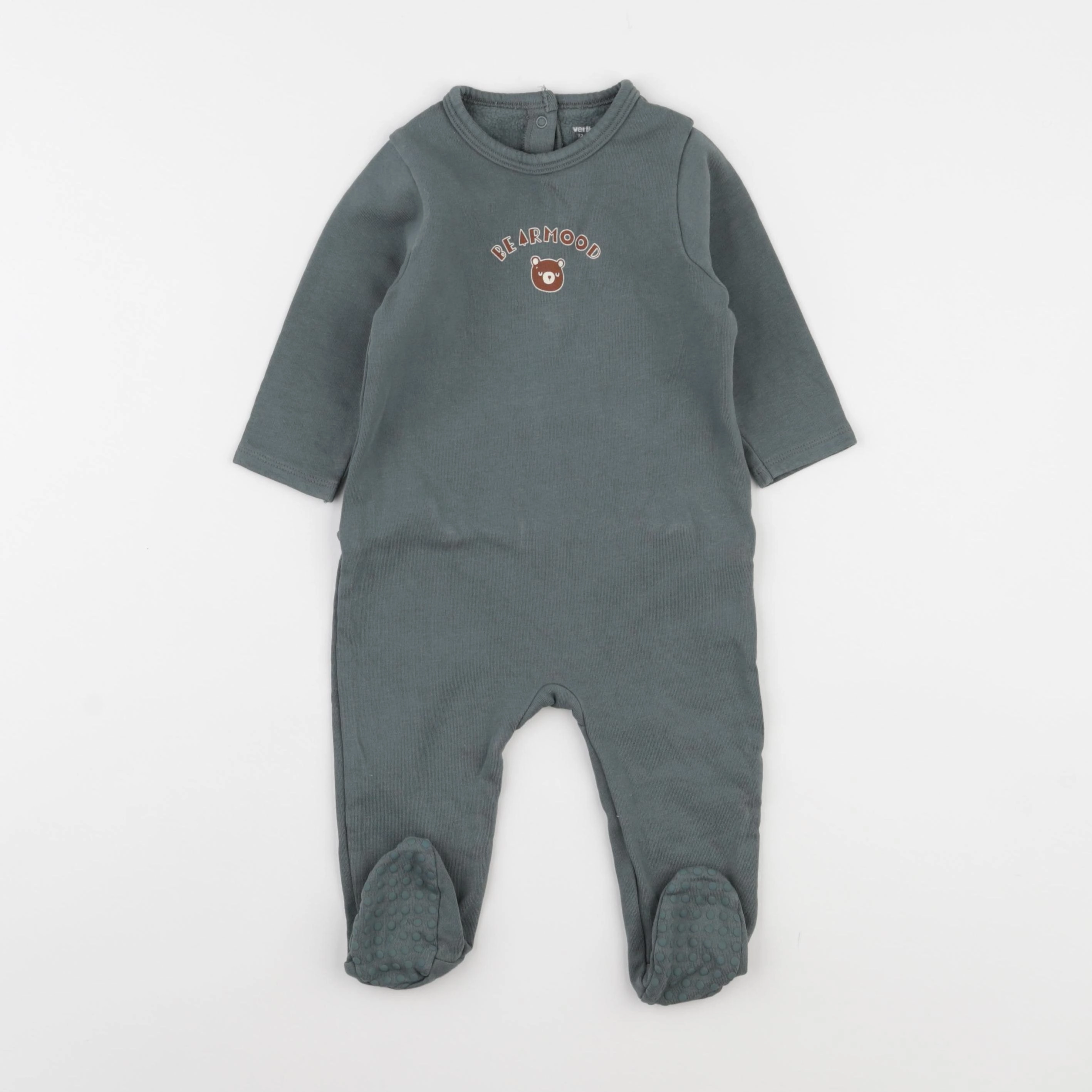 Vertbaudet - pyjama coton vert - 12 mois
