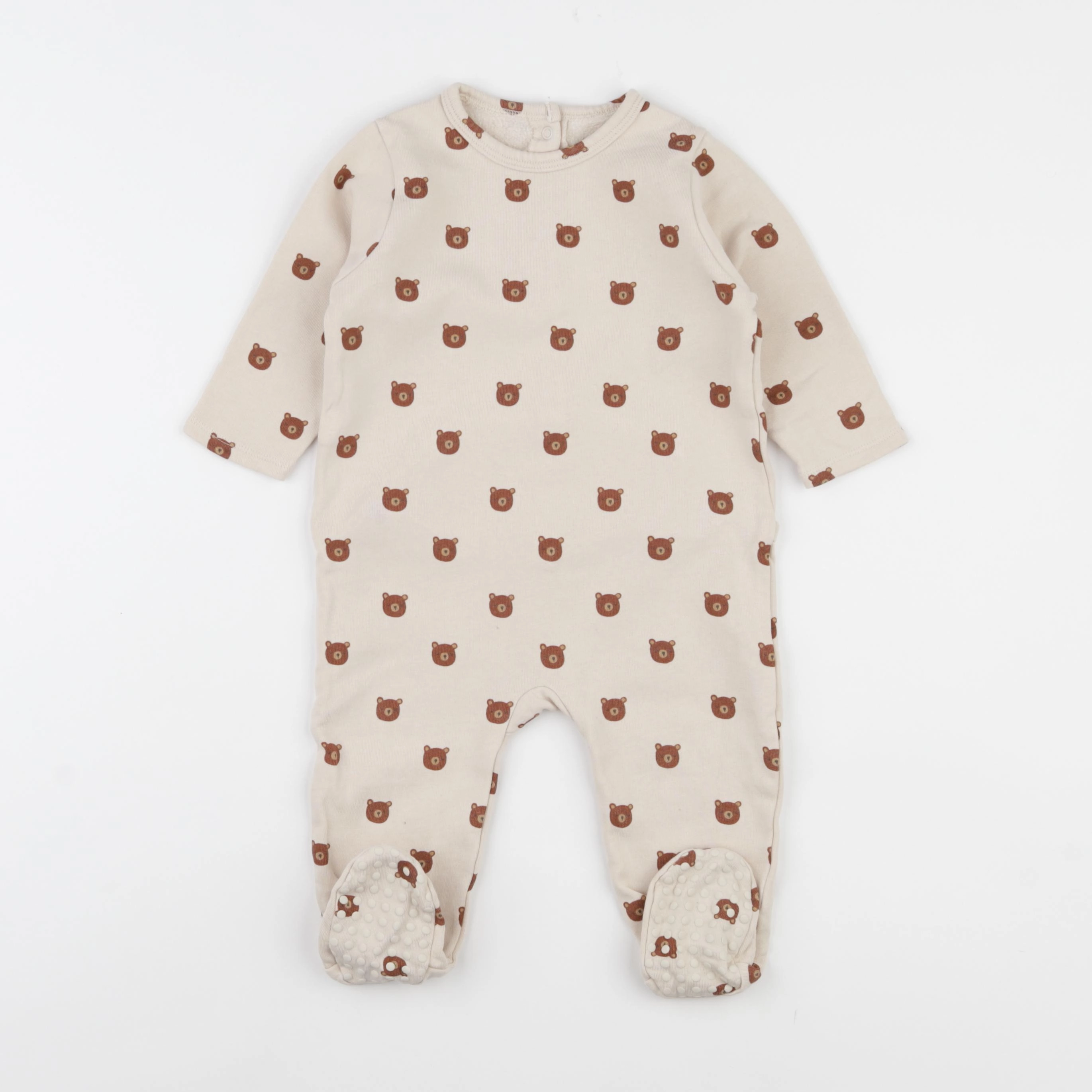 Vertbaudet - pyjama coton beige - 12 mois