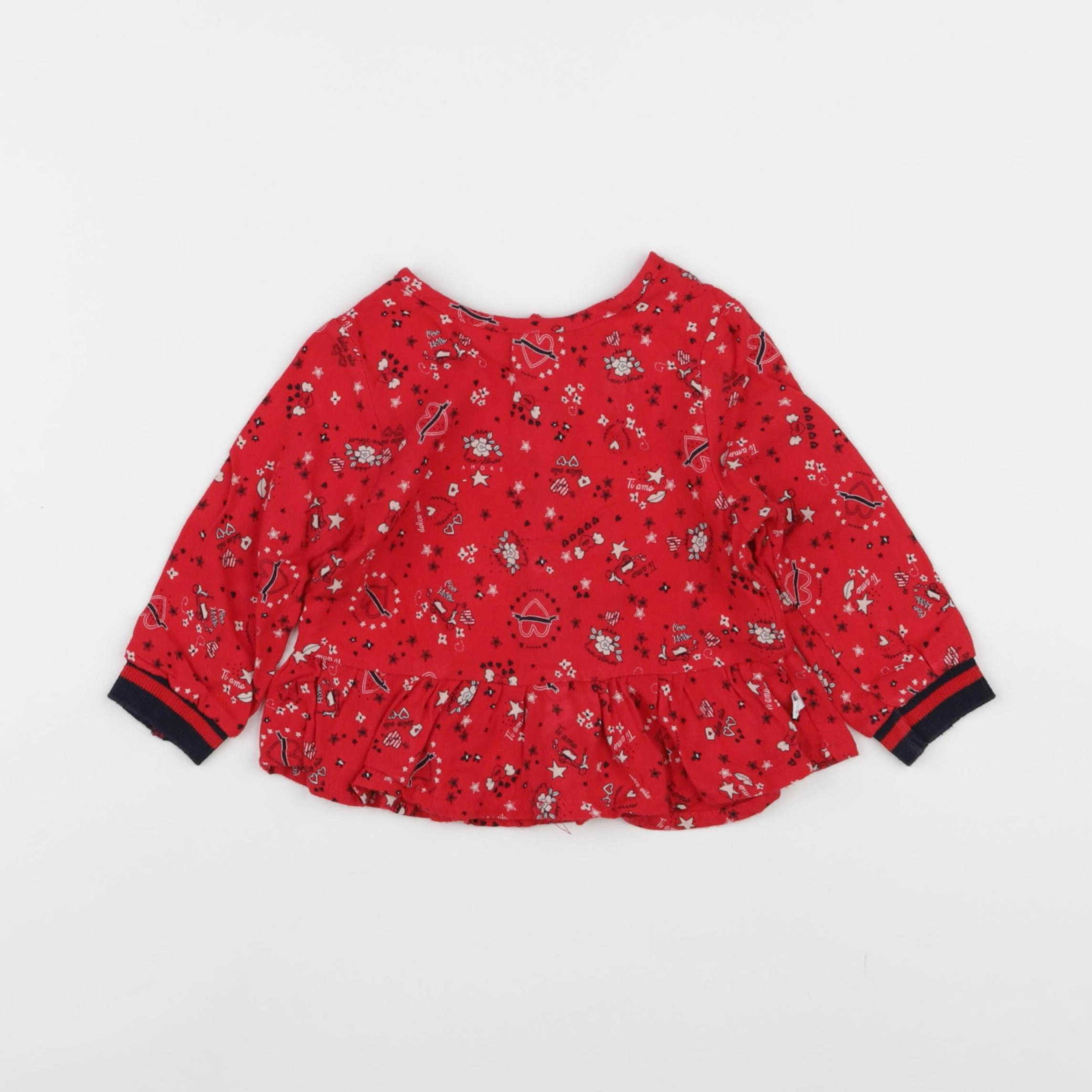 IKKS - blouse rouge - 12 mois