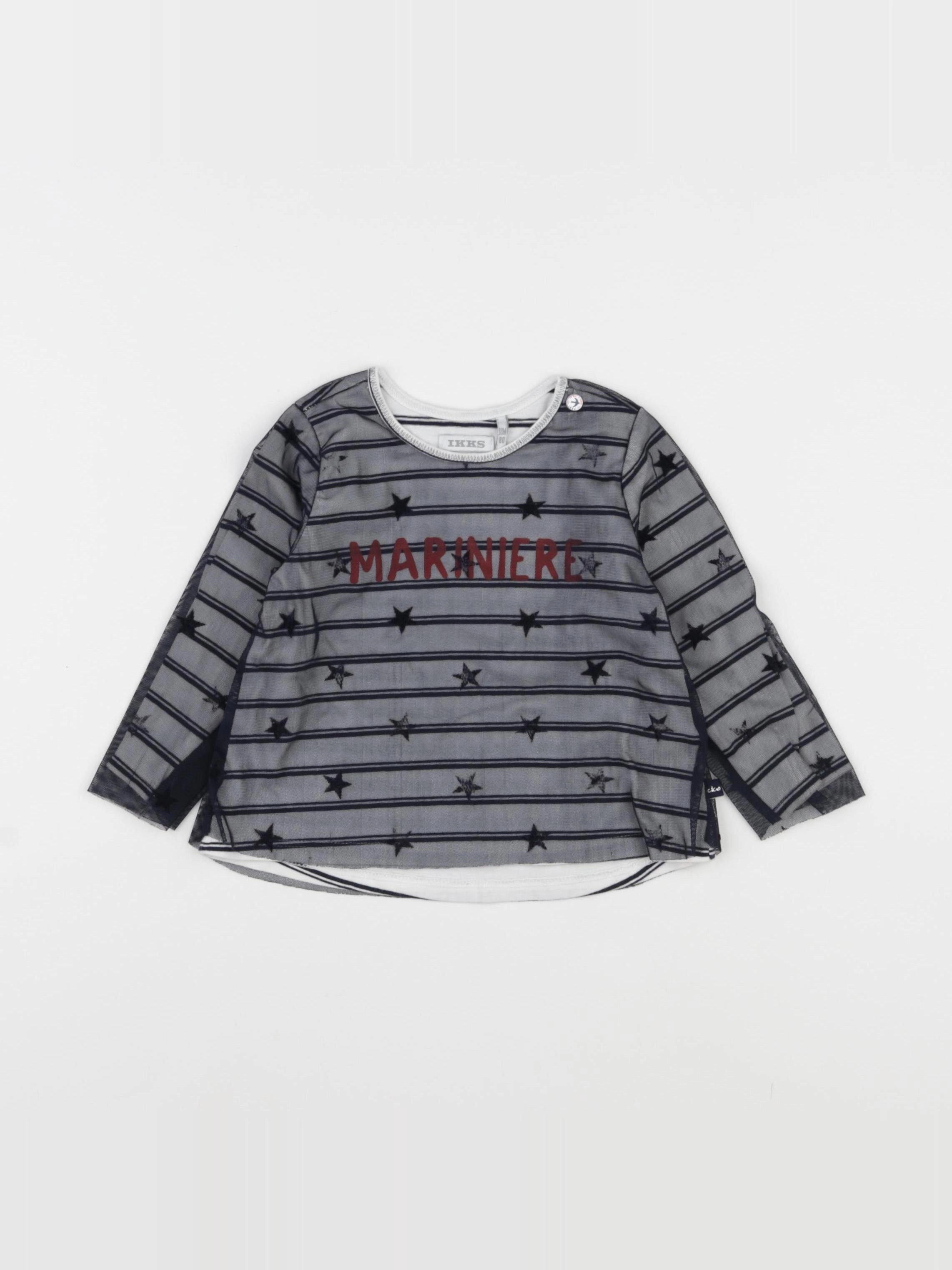 IKKS - tee-shirt bleu - 18 mois