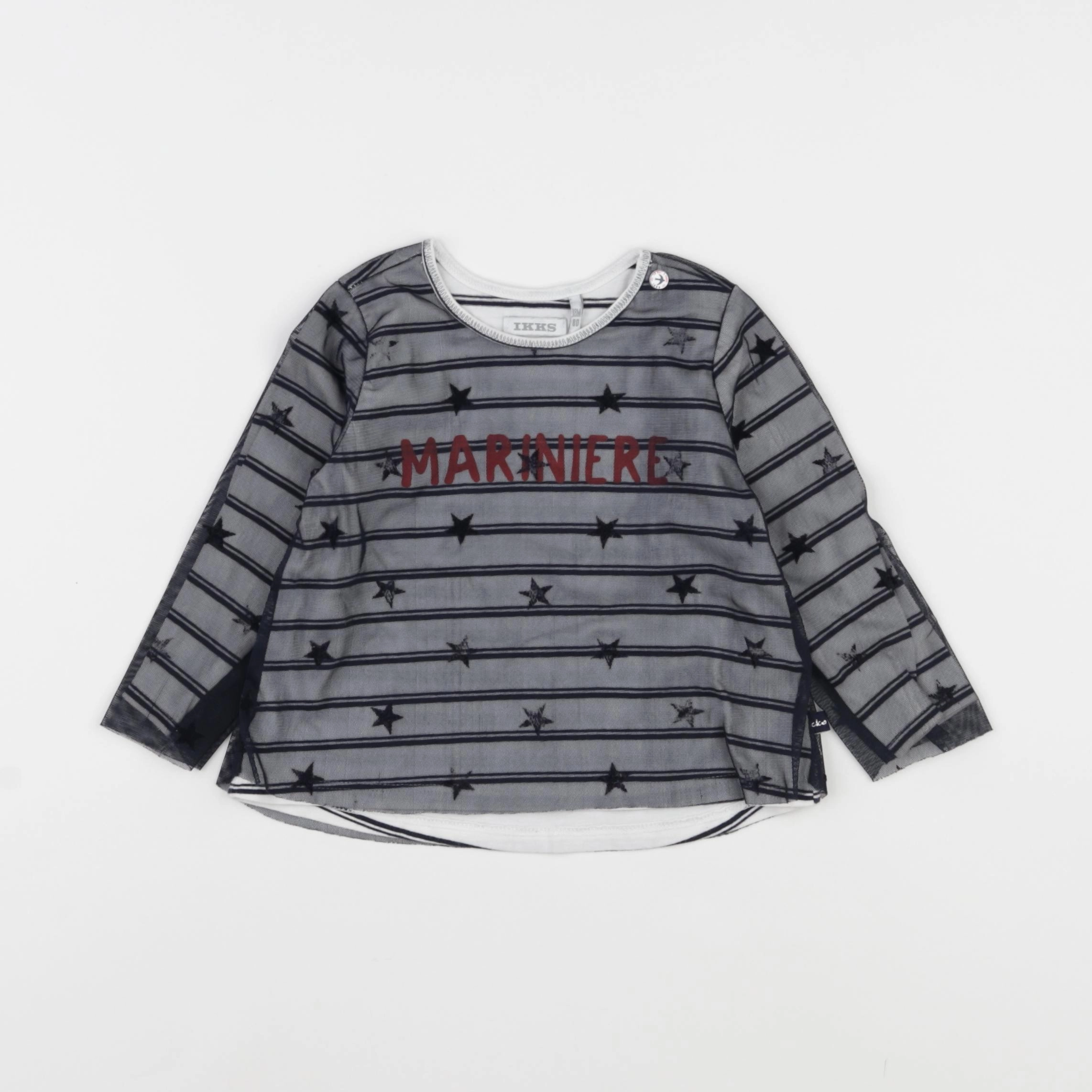 IKKS - tee-shirt bleu - 18 mois