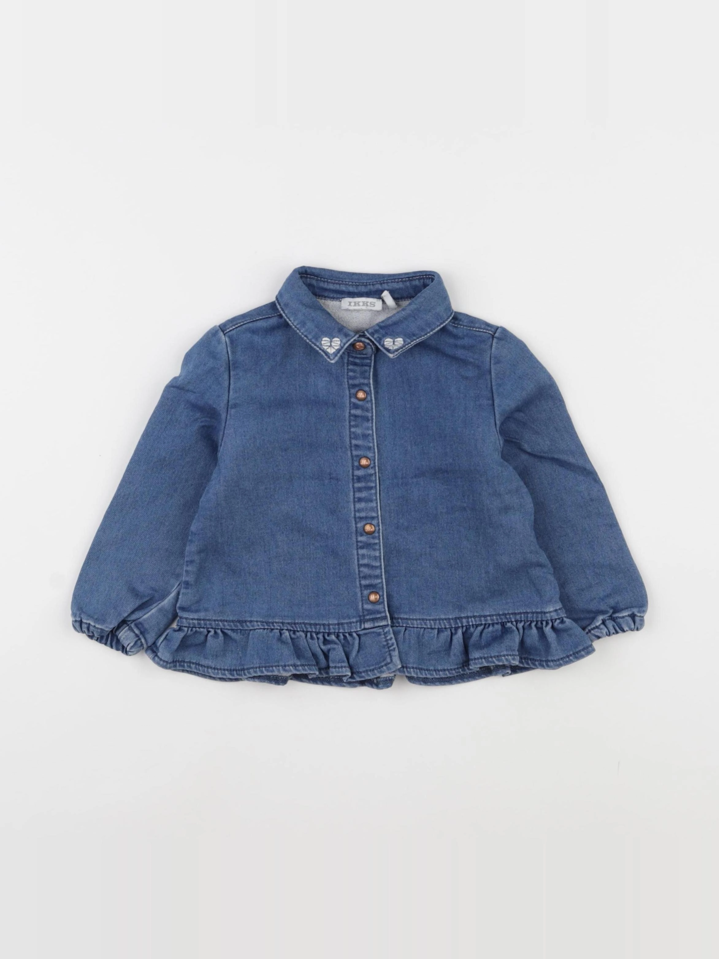 IKKS - blouse bleu - 18 mois