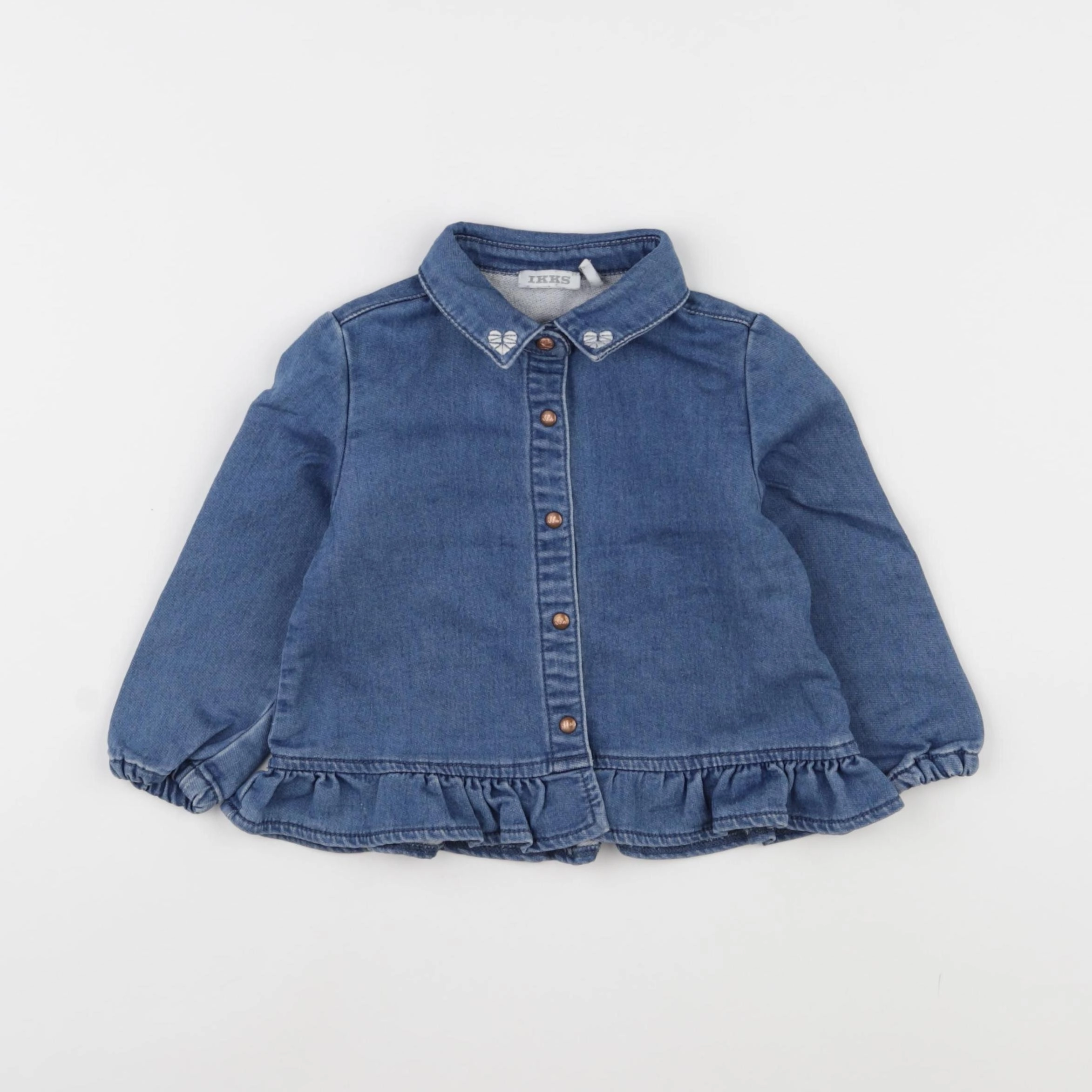 IKKS - blouse bleu - 18 mois