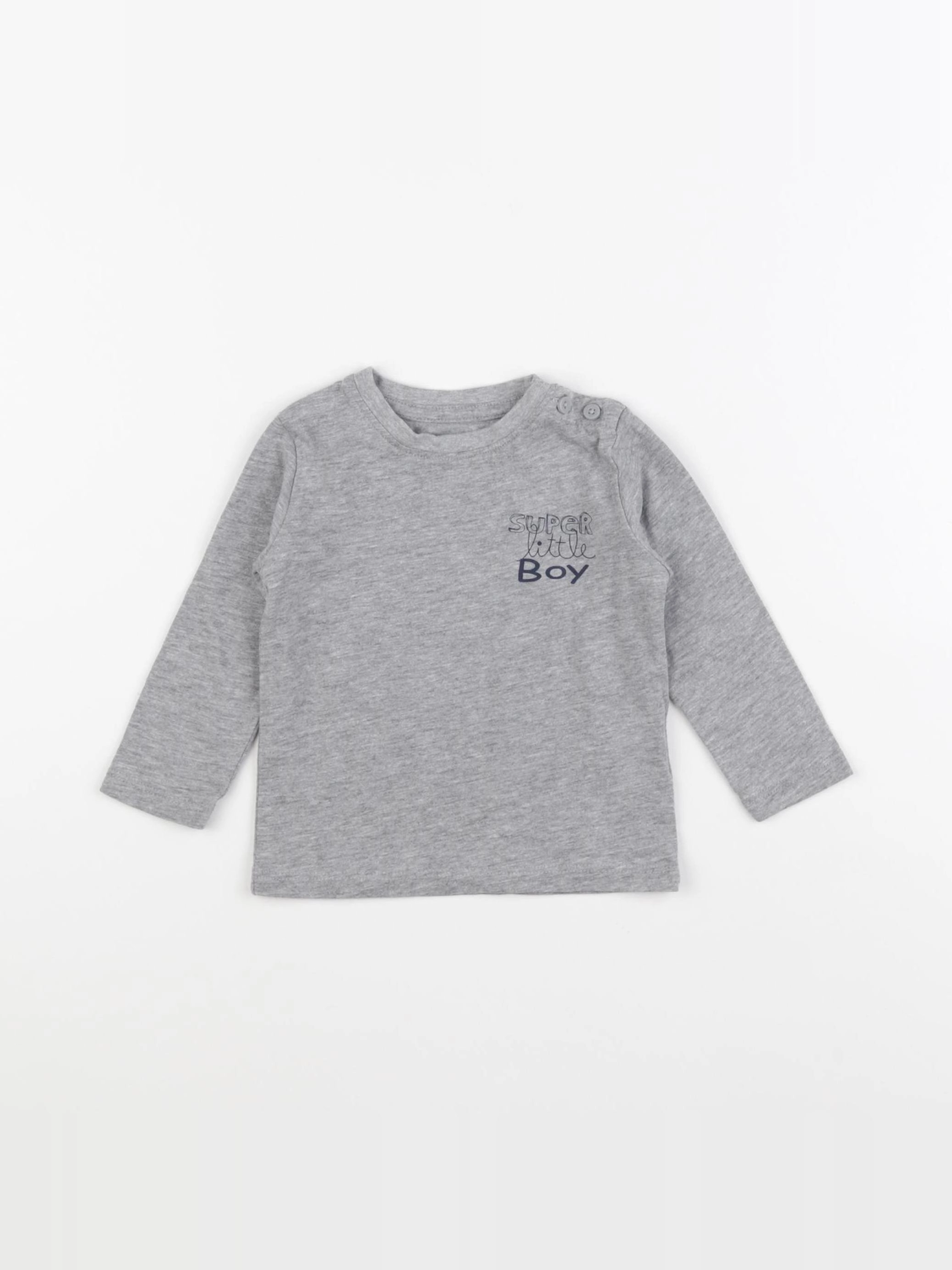 Vertbaudet - tee-shirt gris - 9 mois