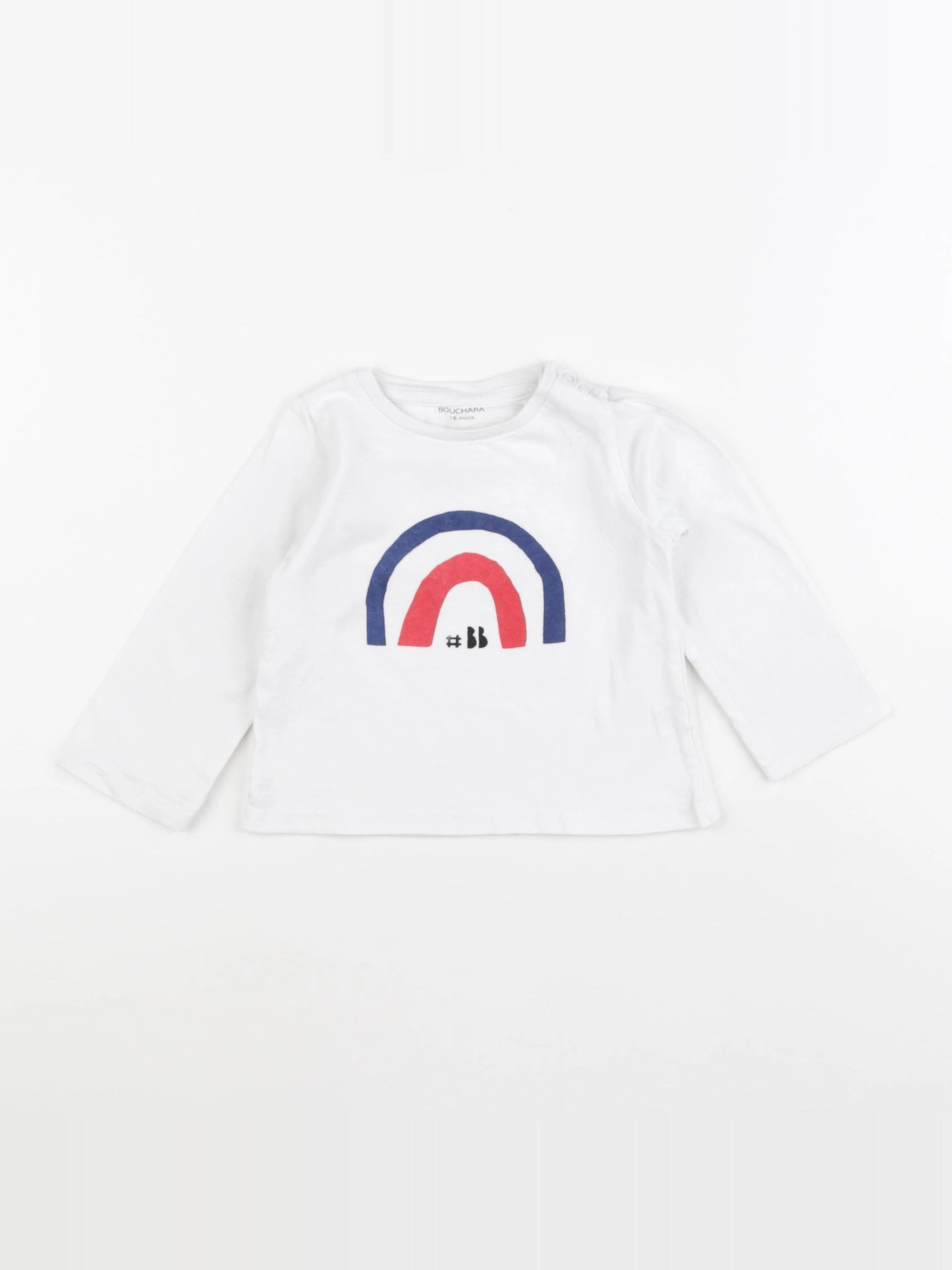 Bouchara - tee-shirt blanc - 18 mois