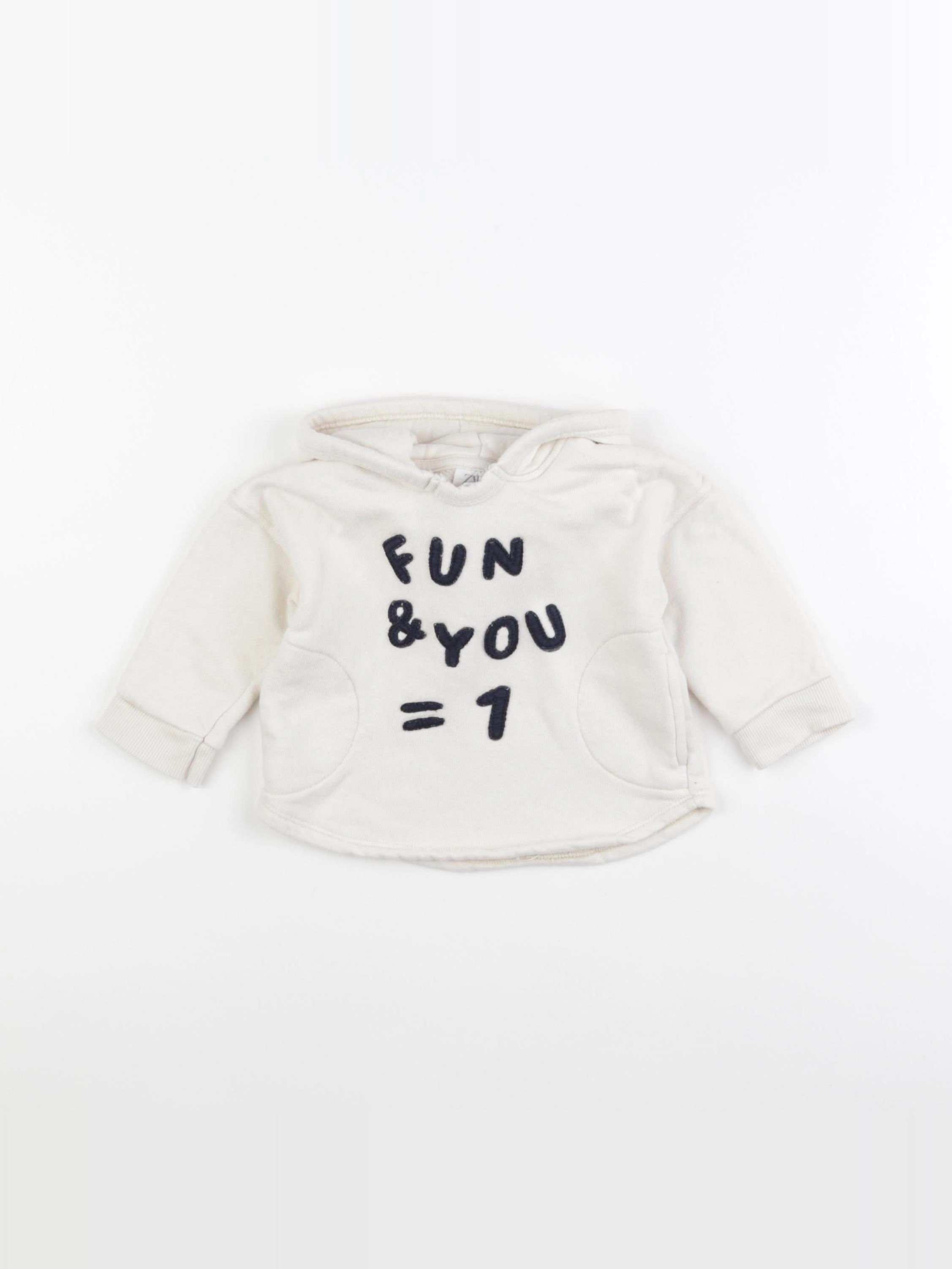 Zara - sweat beige - 3/6 mois