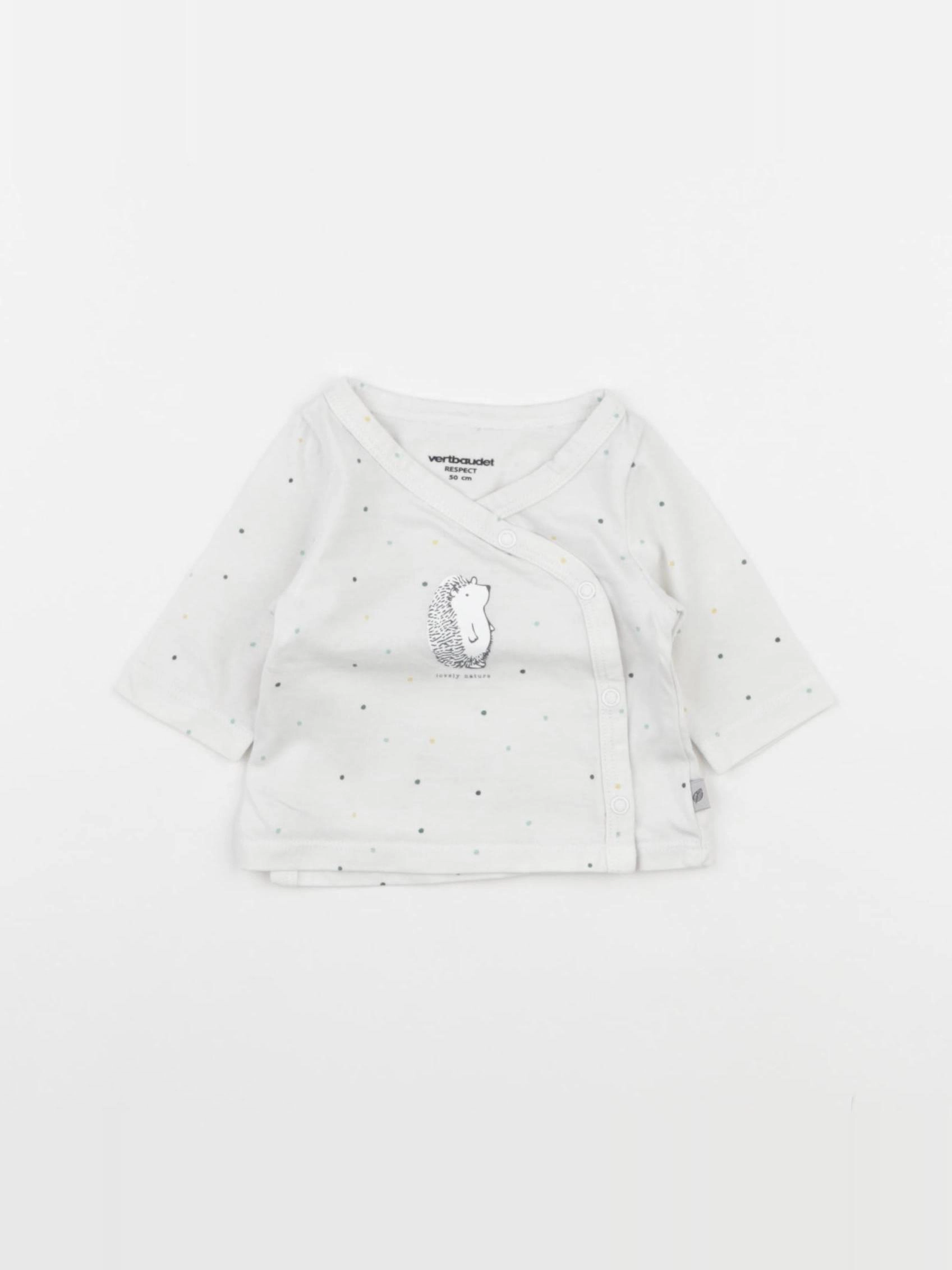 Vertbaudet - tee-shirt blanc - 0 mois