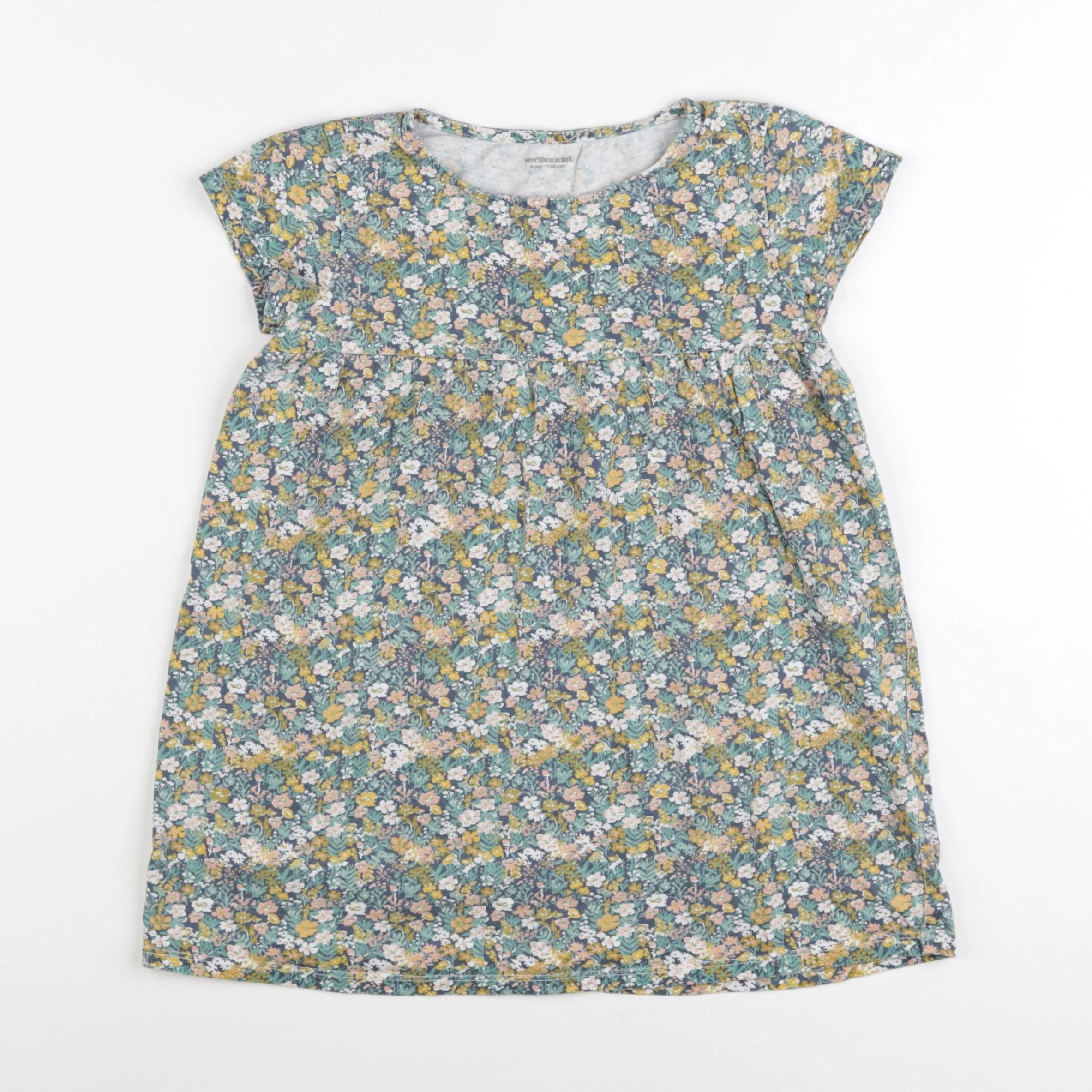 Vertbaudet - robe vert - 6 ans