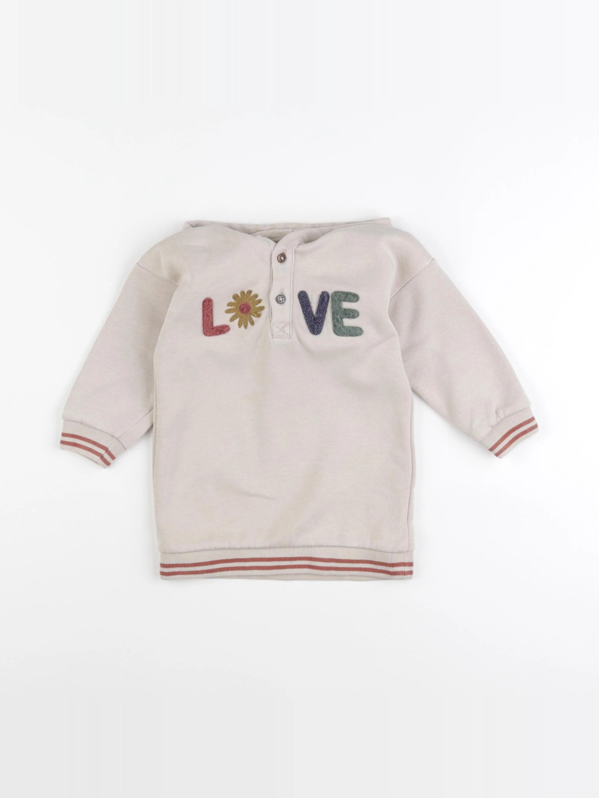 Vertbaudet - robe beige - 18 mois