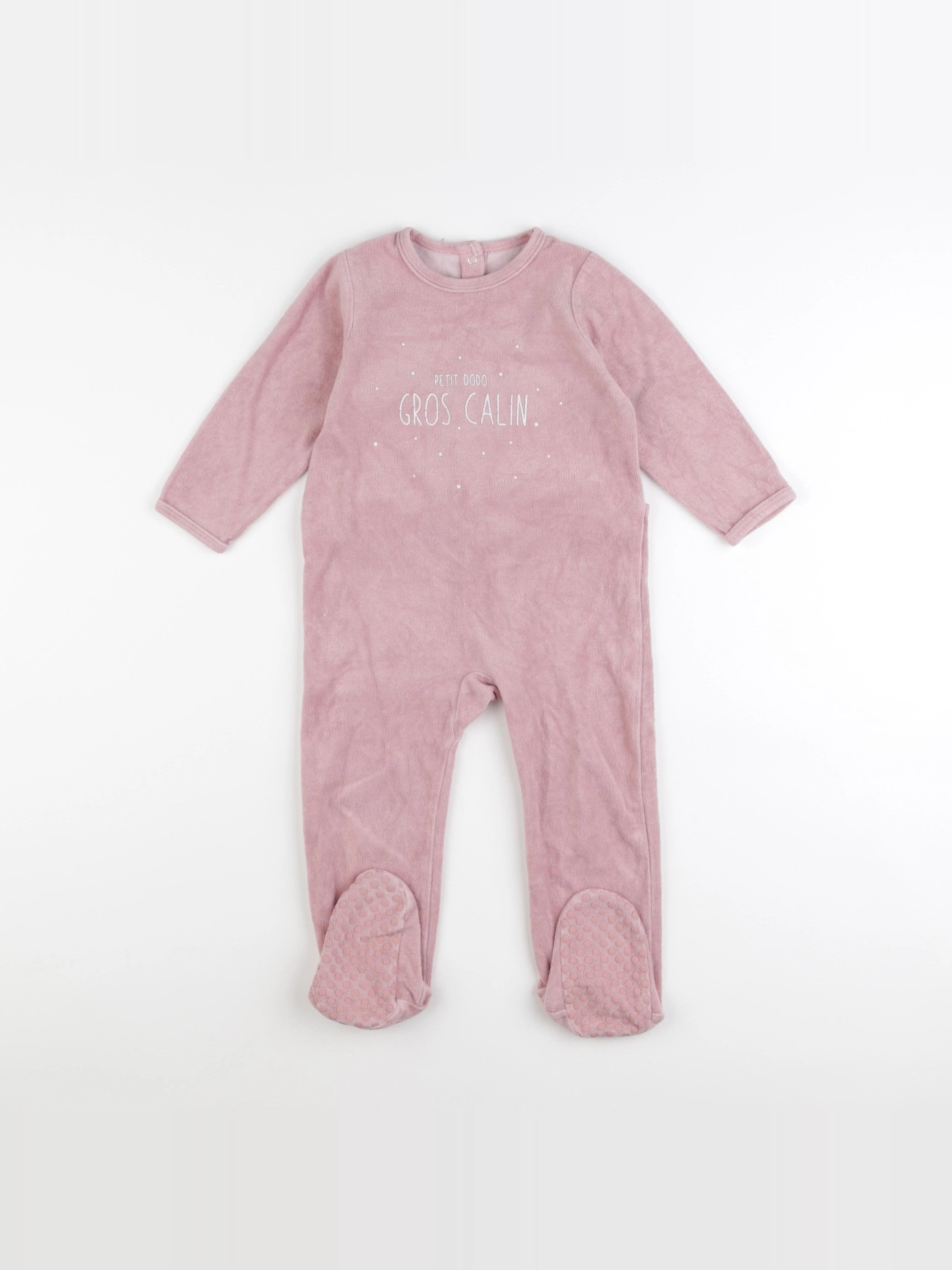 Vertbaudet - pyjama velours rose - 2 ans