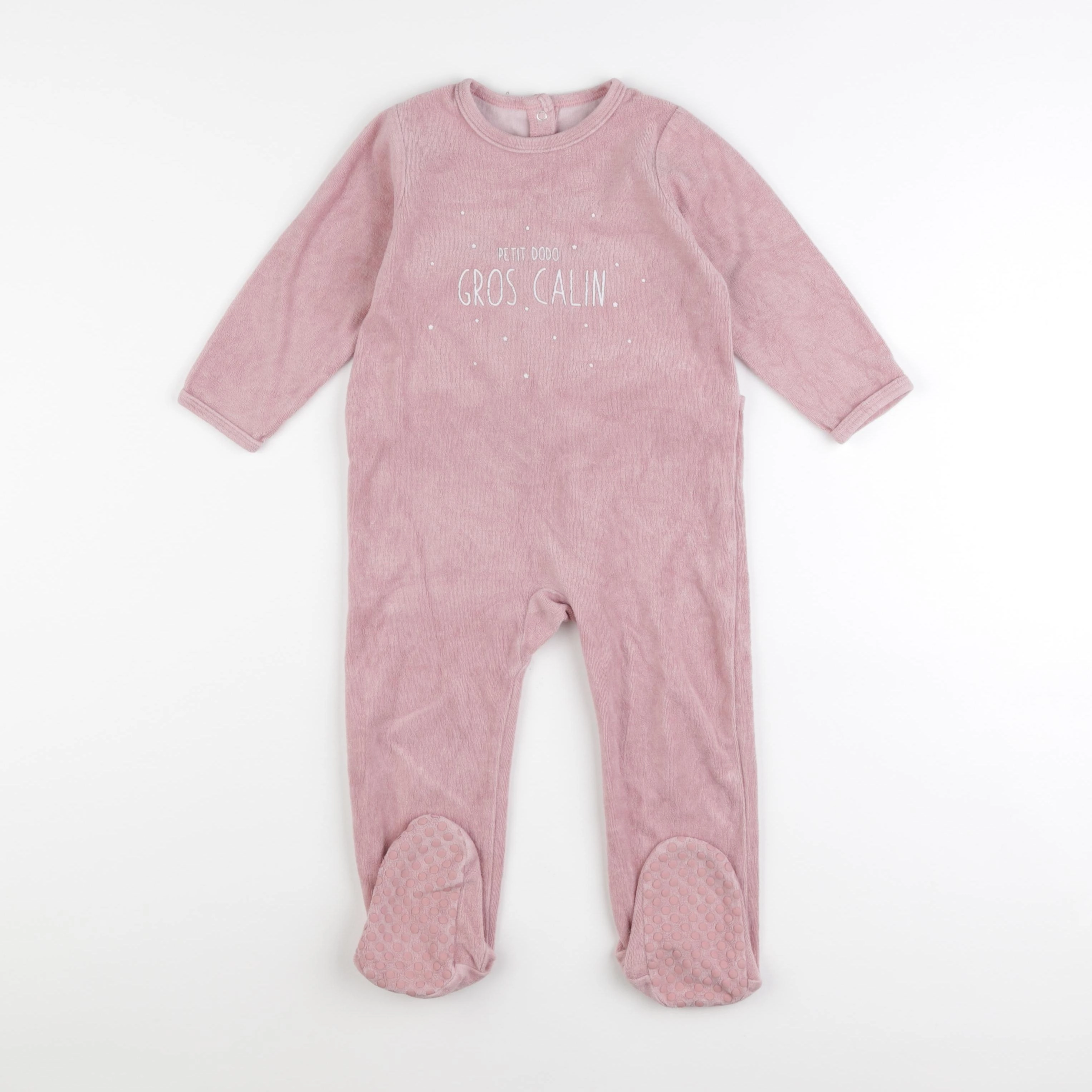 Vertbaudet - pyjama velours rose - 2 ans