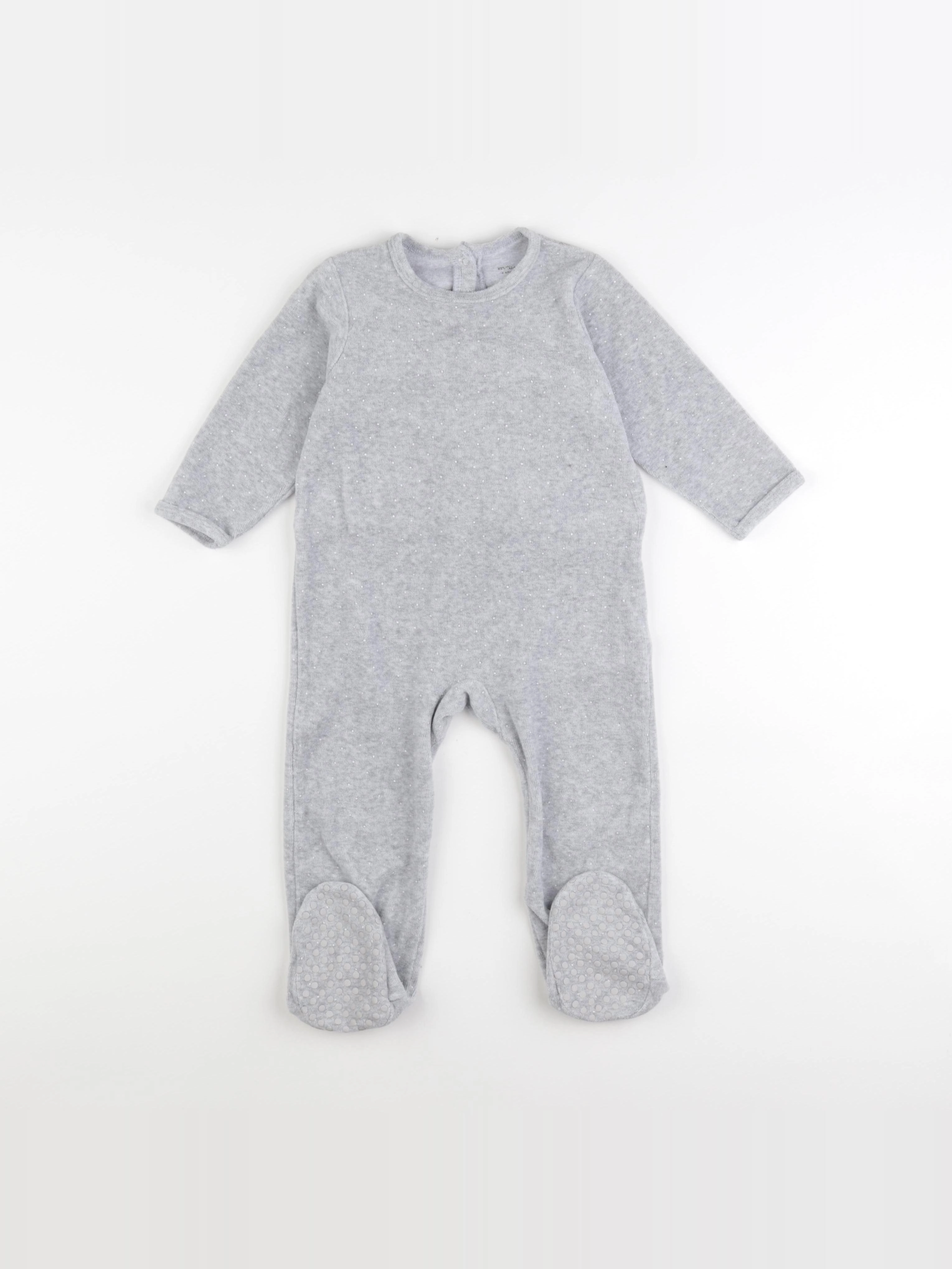 Vertbaudet - pyjama velours gris - 2 ans