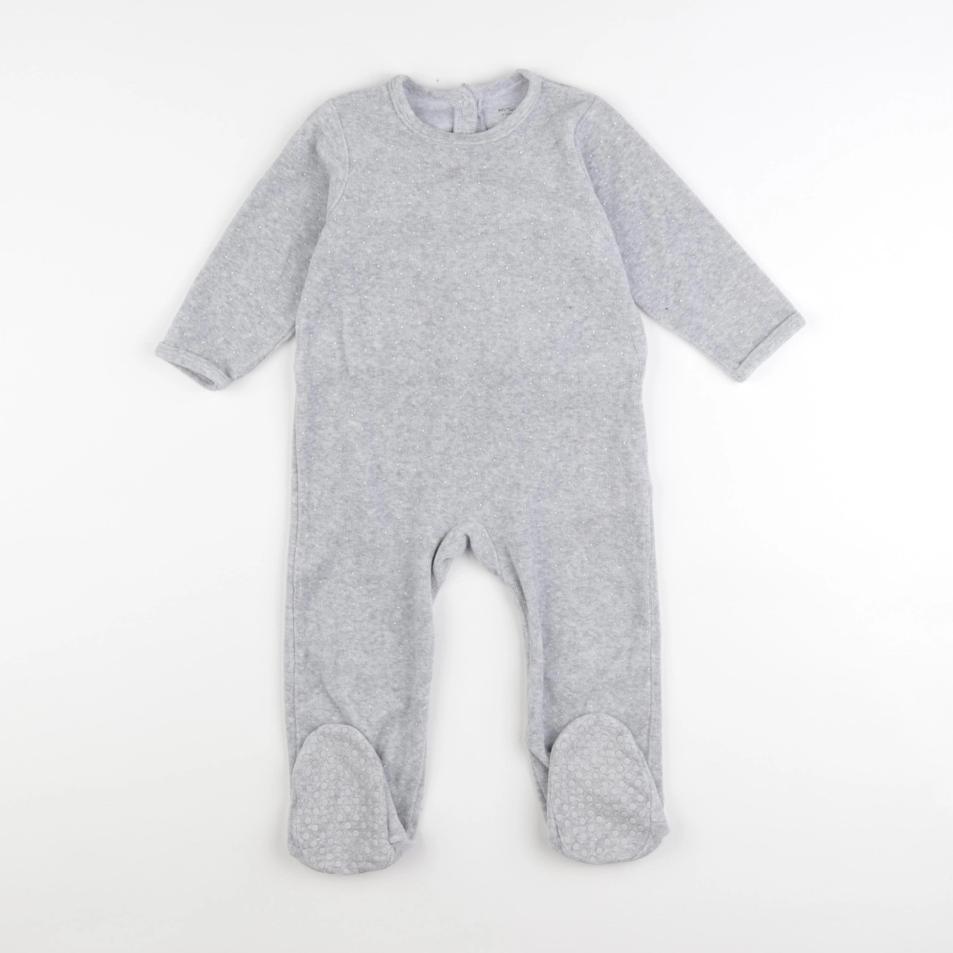Vertbaudet - pyjama velours gris - 2 ans