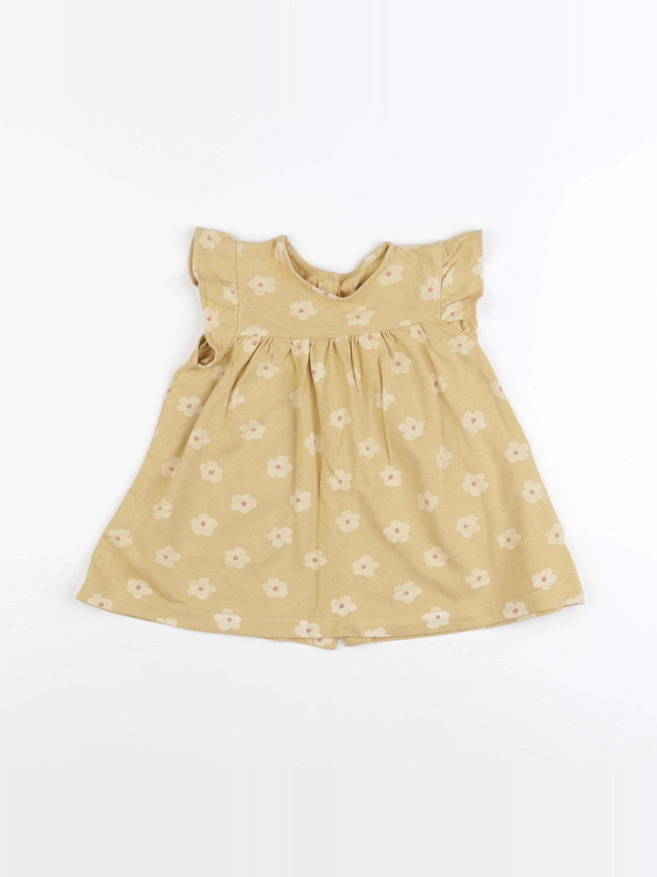 Vertbaudet - robe jaune - 12 mois