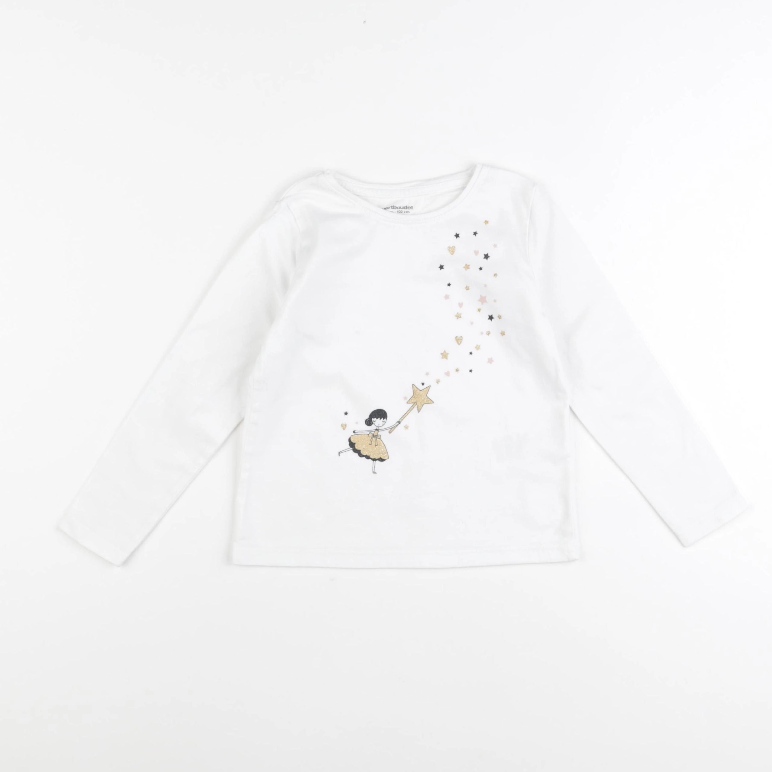 Vertbaudet - tee-shirt blanc - 4 ans