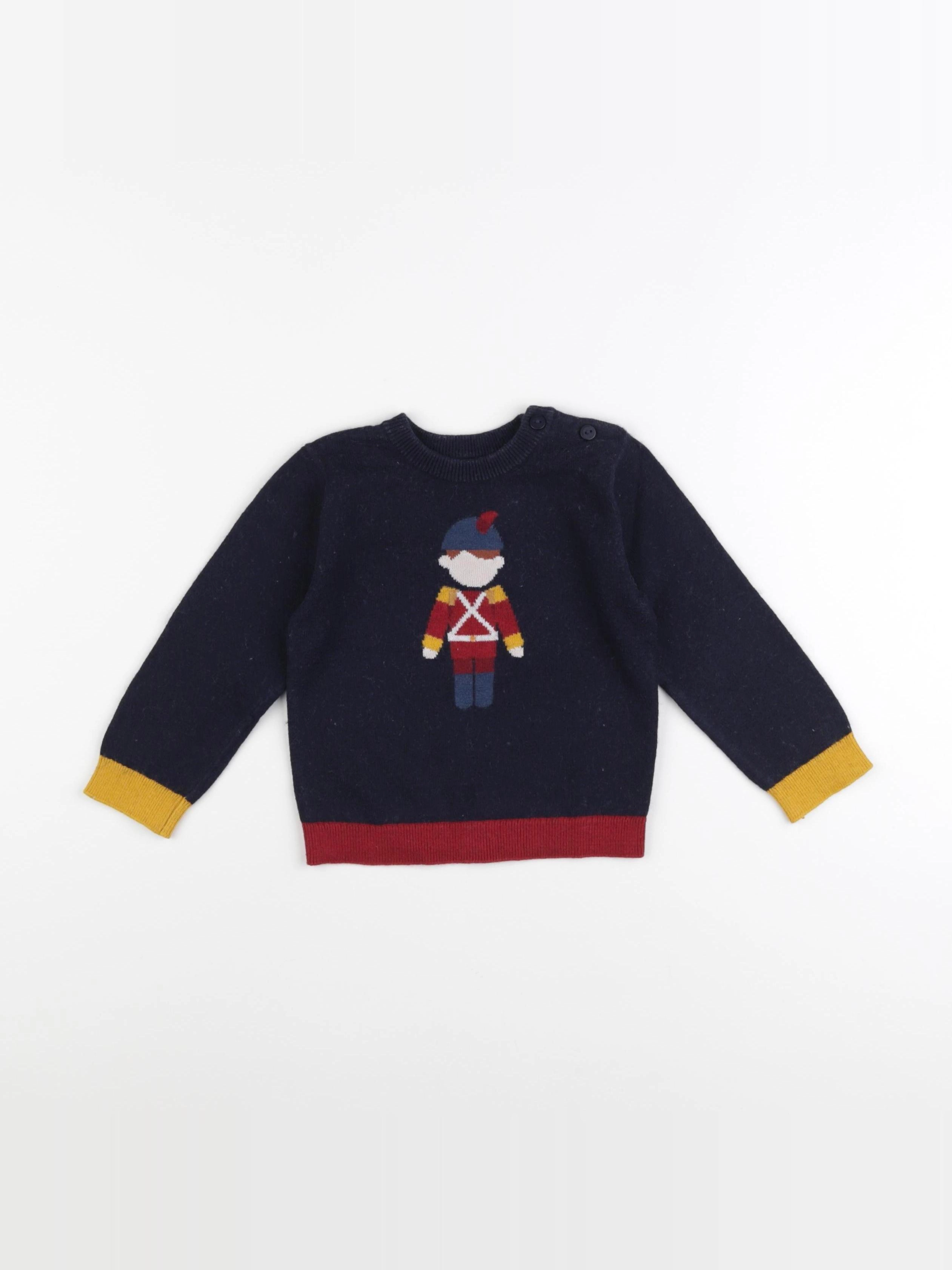 Jacadi - pull bleu - 24 mois