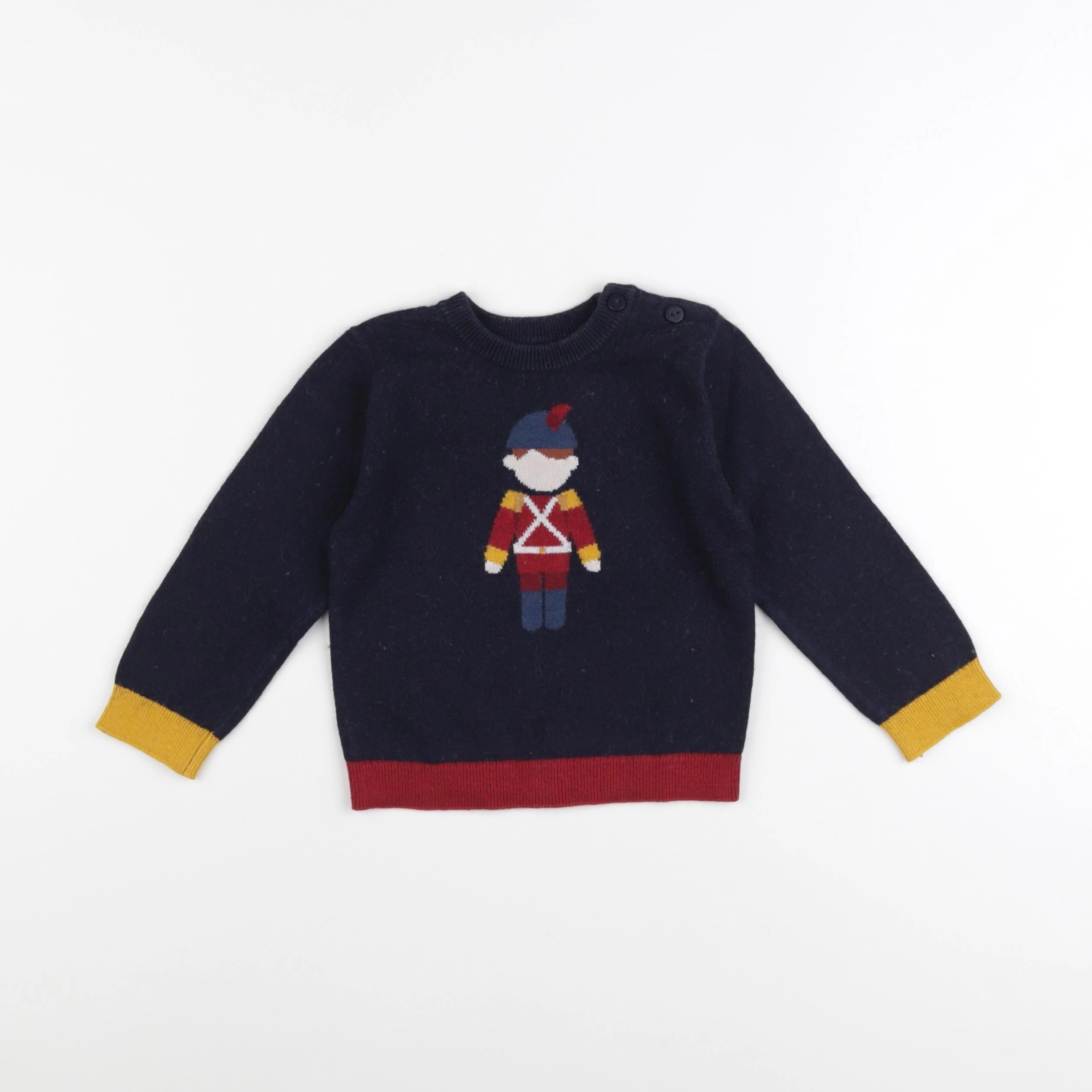 Jacadi - pull bleu - 24 mois
