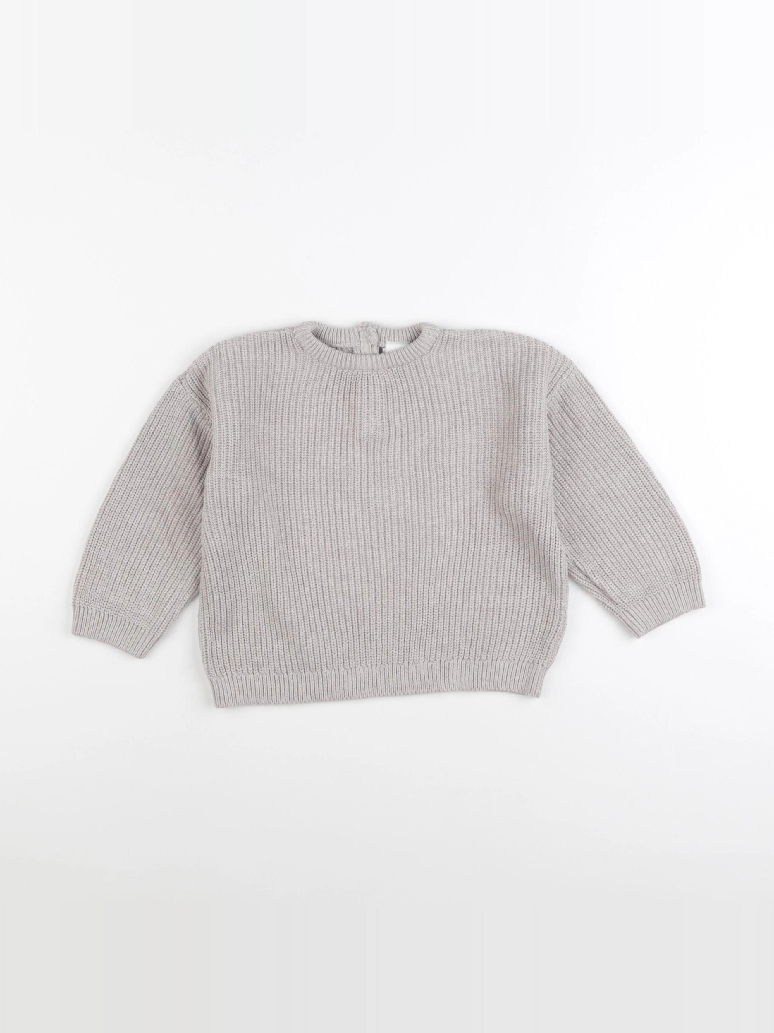 H&M - pull beige - 12/18 mois