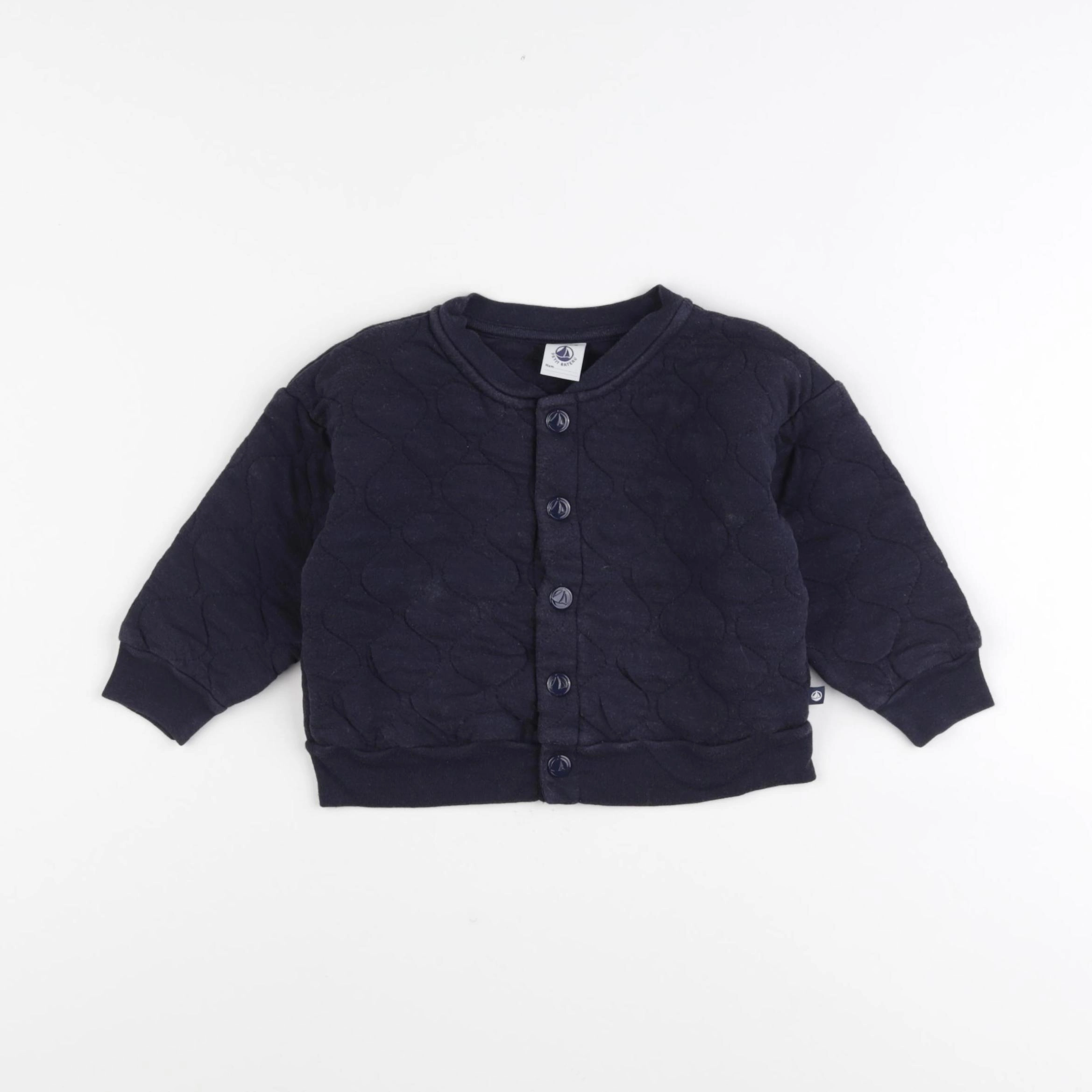 Petit Bateau - sweat bleu - 18 mois