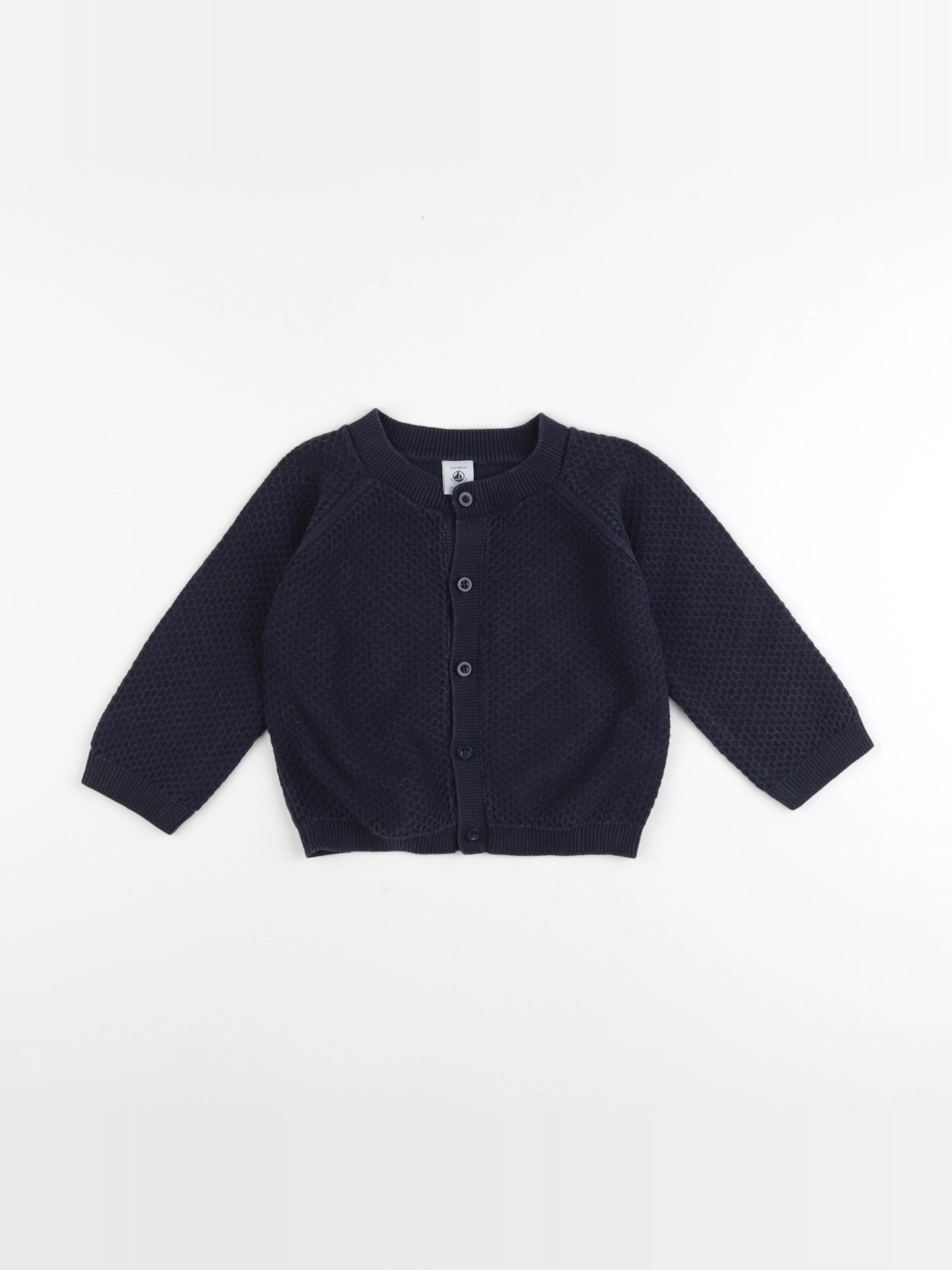 Petit Bateau - gilet bleu - 24 mois