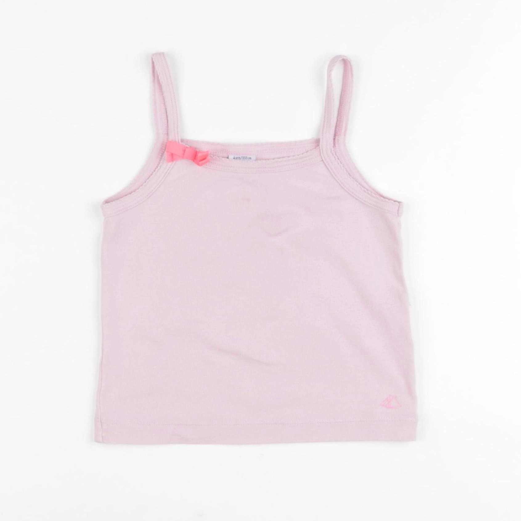 Petit Bateau - maillot de corps rose - 4 ans
