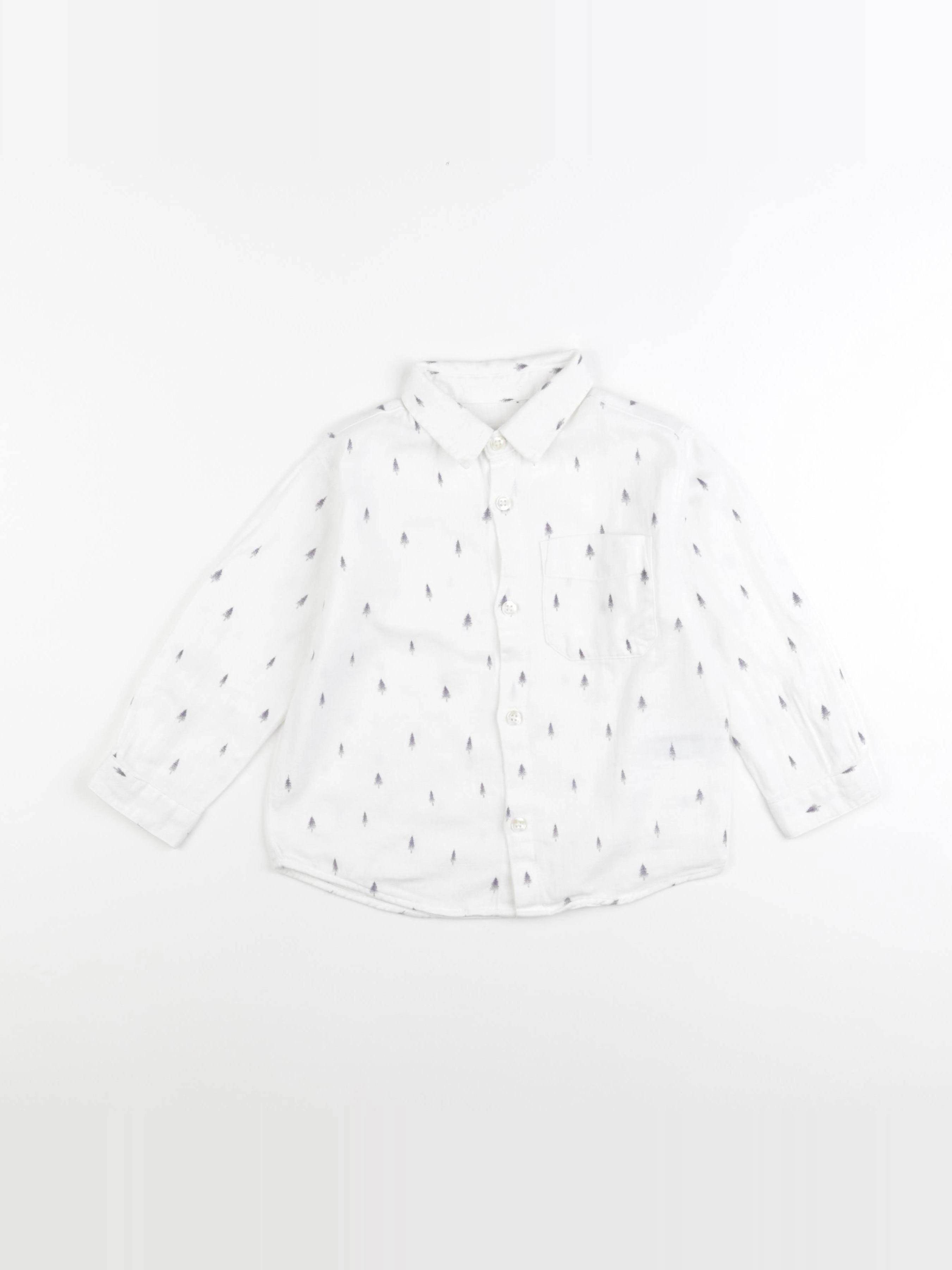 Zara - chemise blanc - 2/3 ans