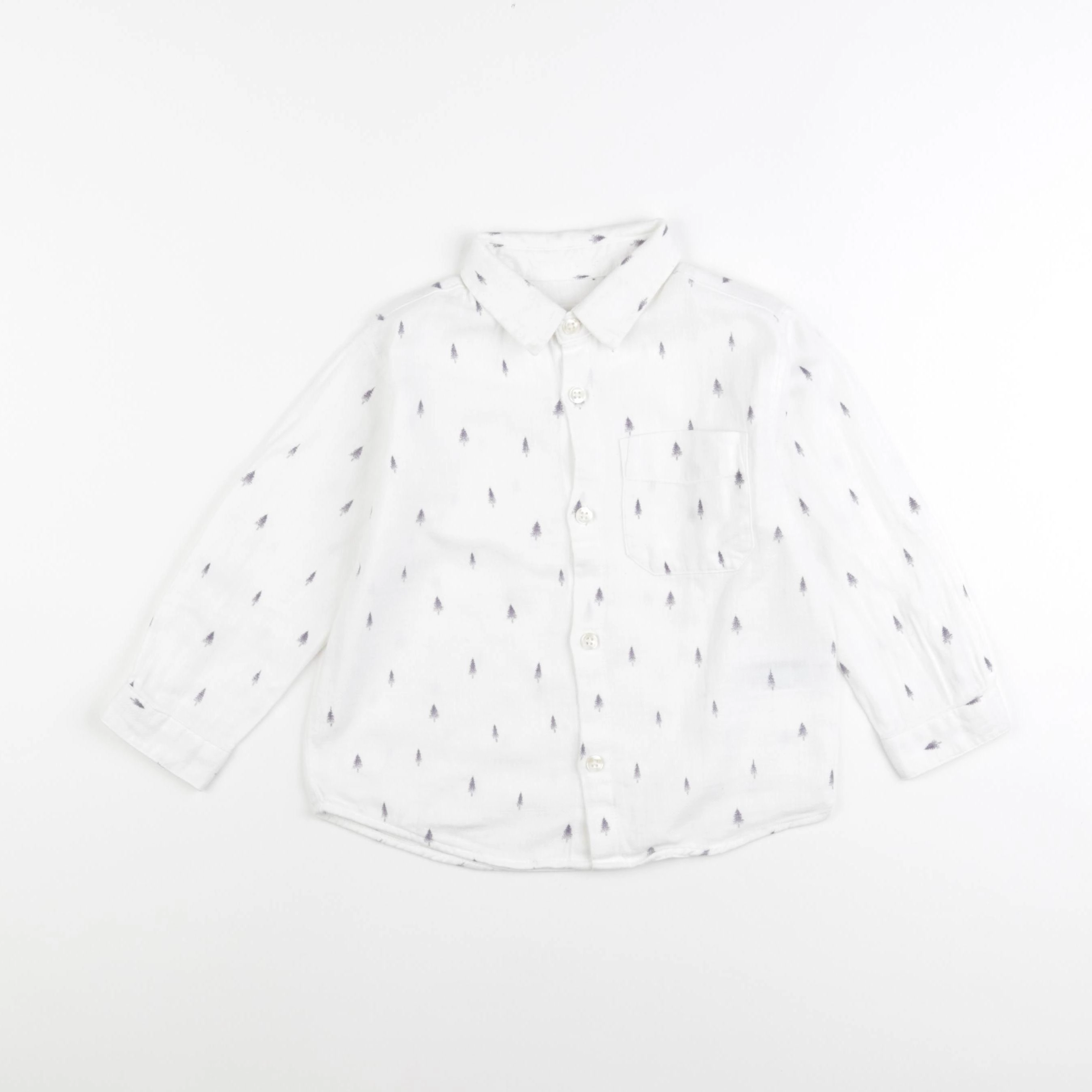 Zara - chemise blanc - 2/3 ans