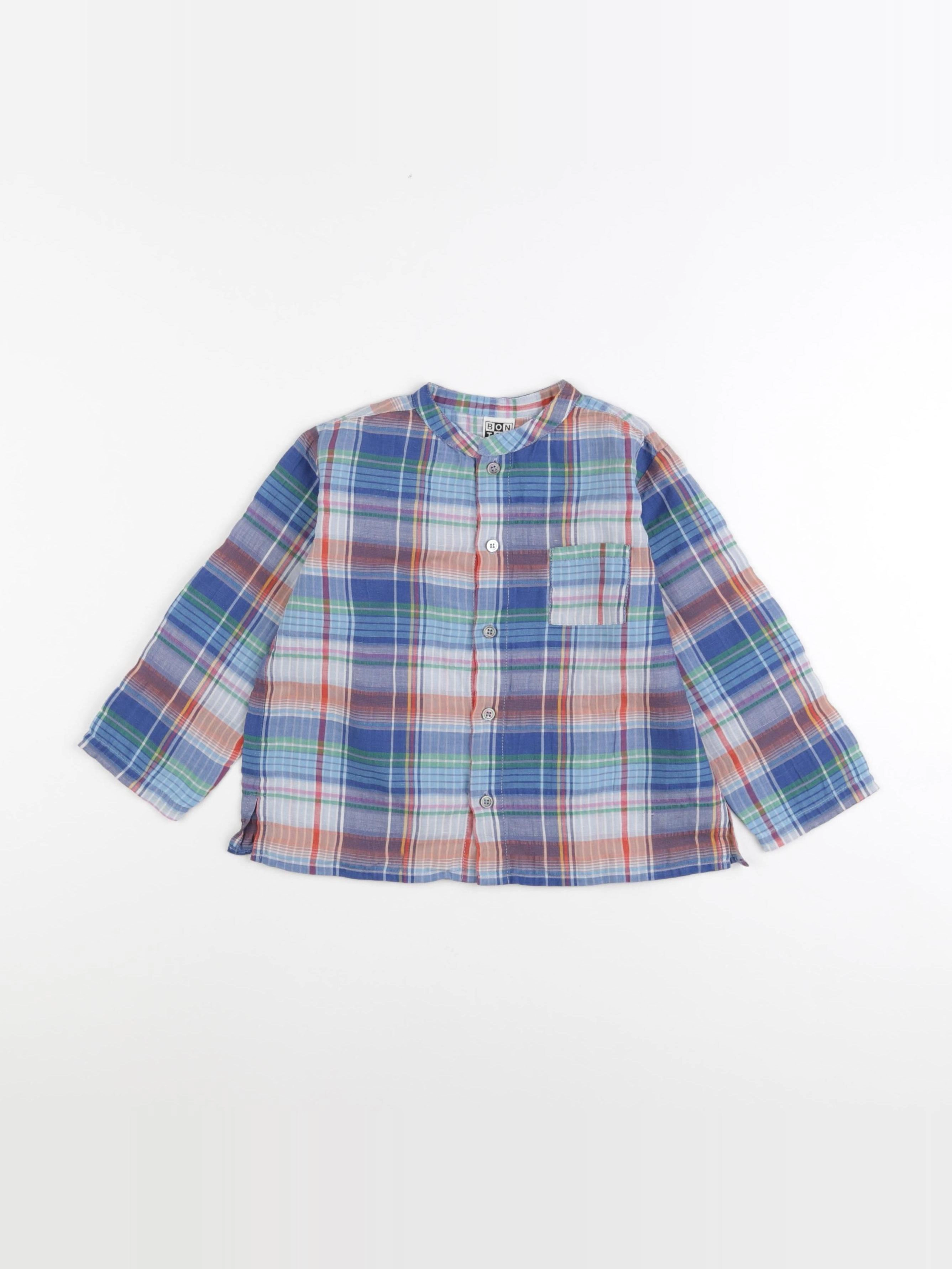 Bonton - chemise bleu - 3 ans